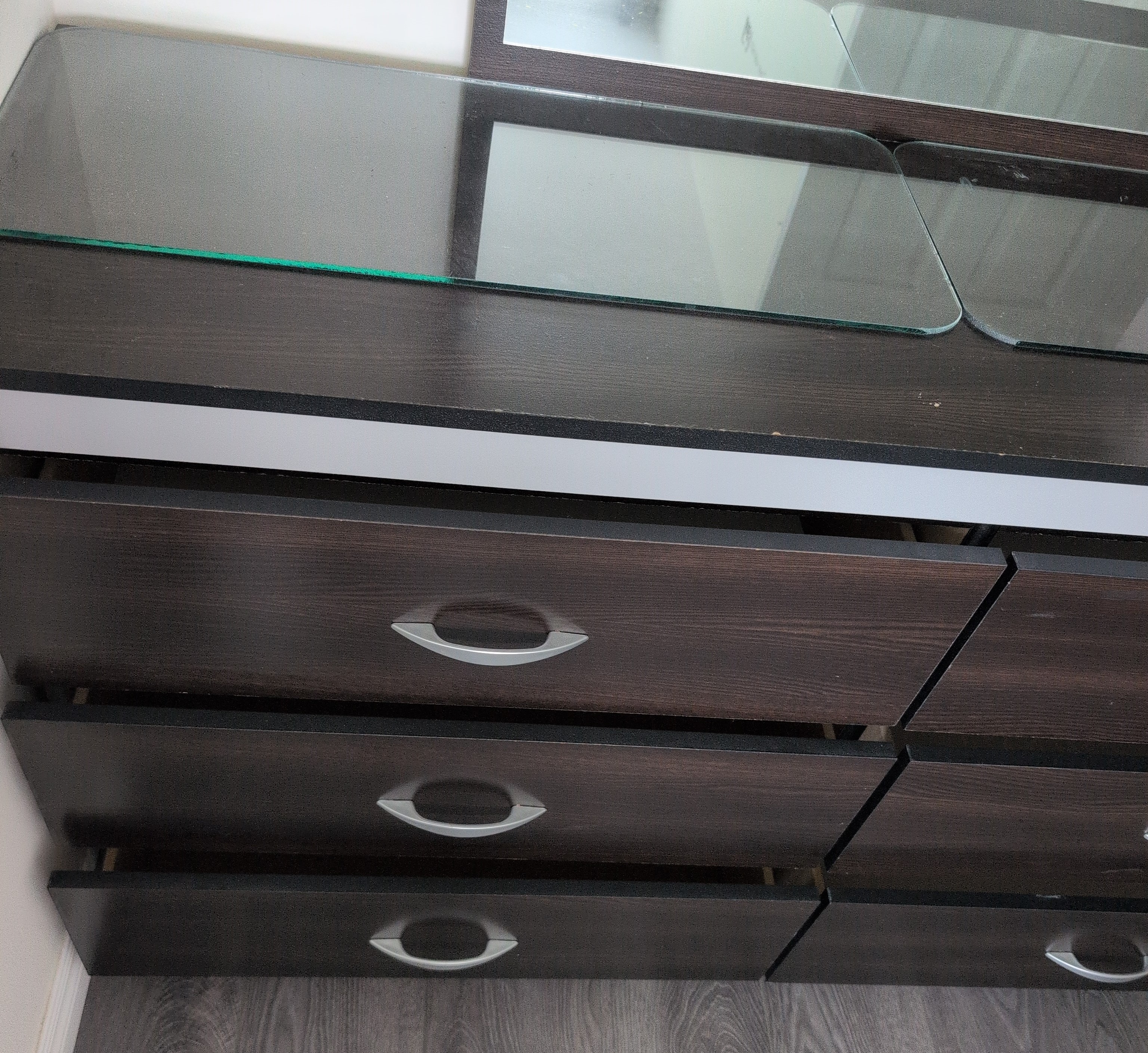 Dark Brown Dresser with Mirror - photo 3