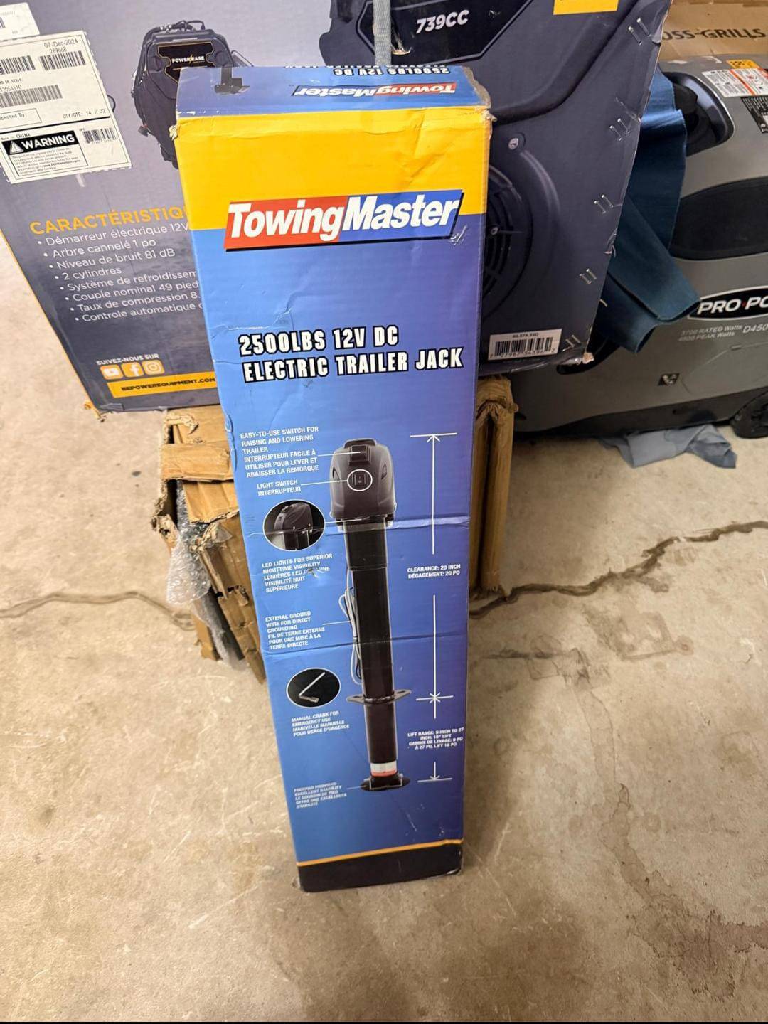 2500 lb 12V Electric Trailer Jack
