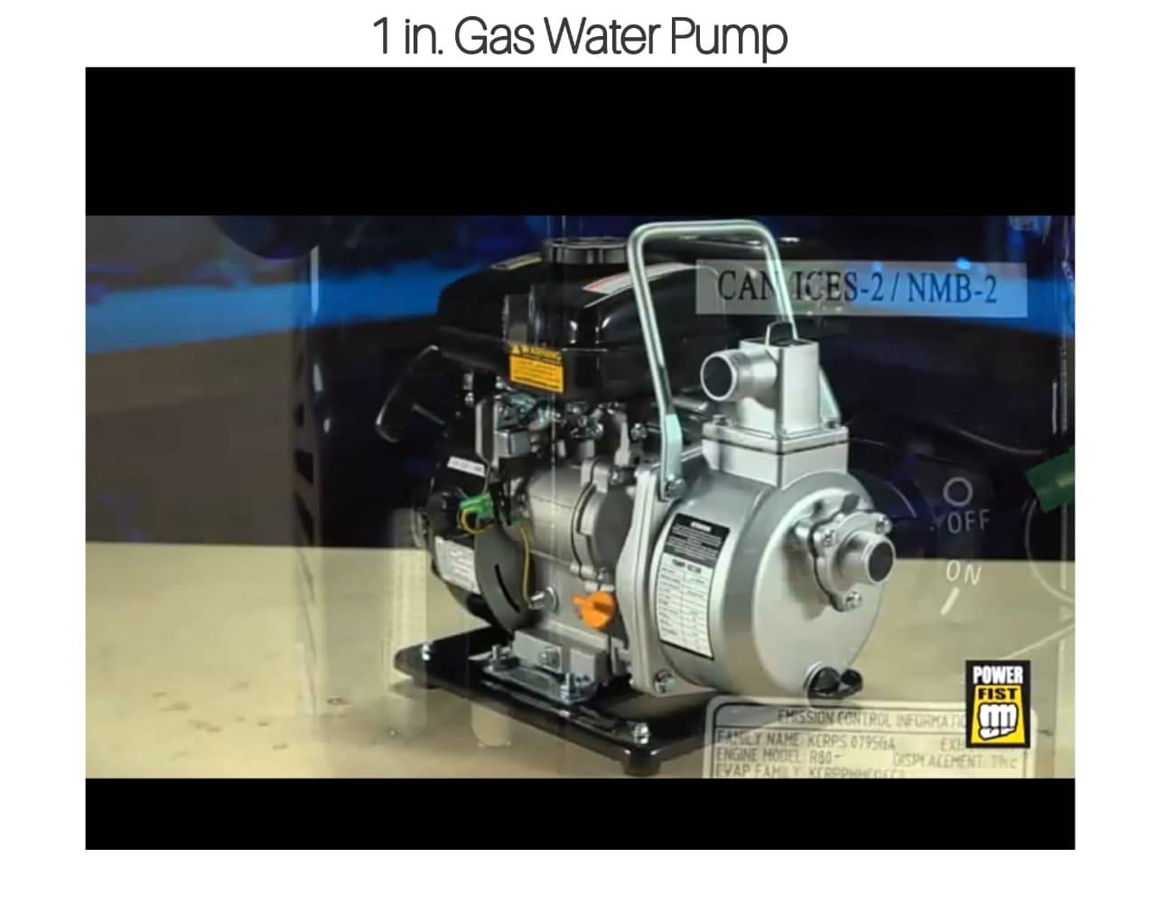 Portable 1-Inch Gas Water Pump - photo 3