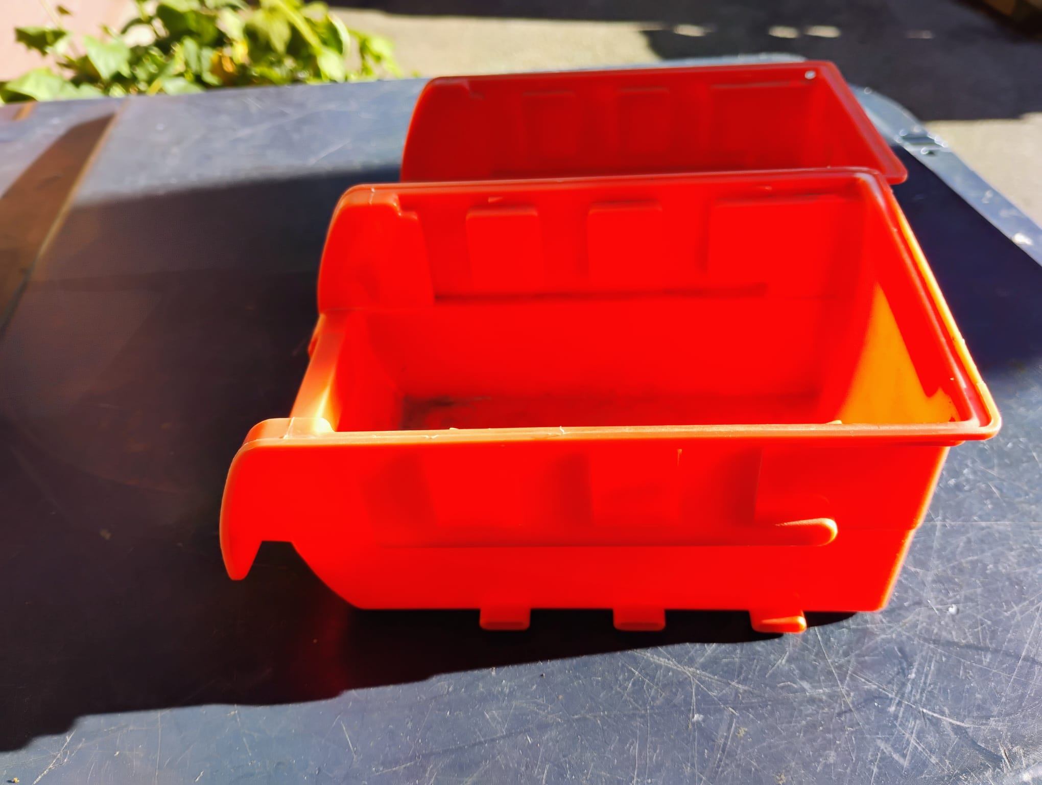 LOT of 60 Tool Organizer, Hardware Storage, Orange Bins - photo 3