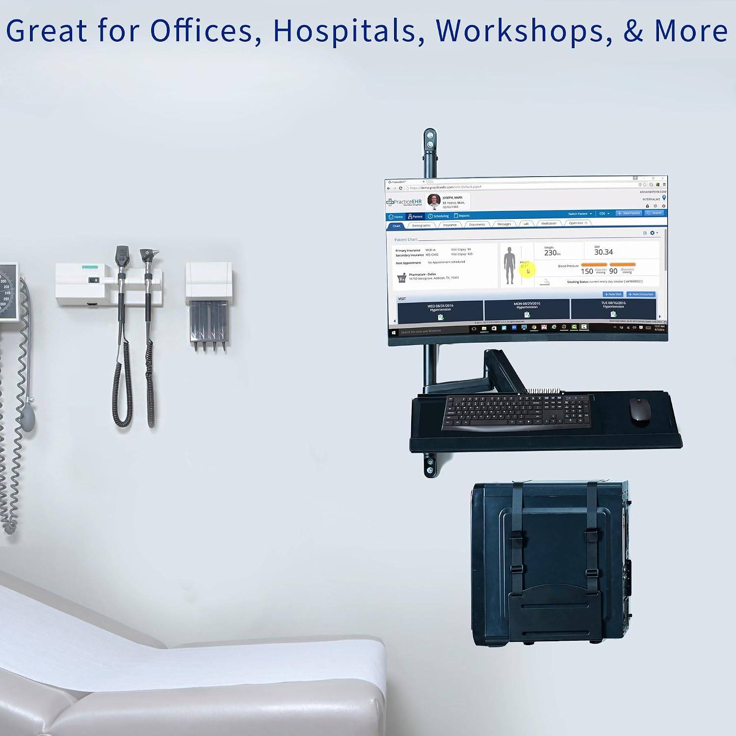 New VIVO Sit-Stand  Keyboard, Monitor, CPU Wall Mount - photo 2
