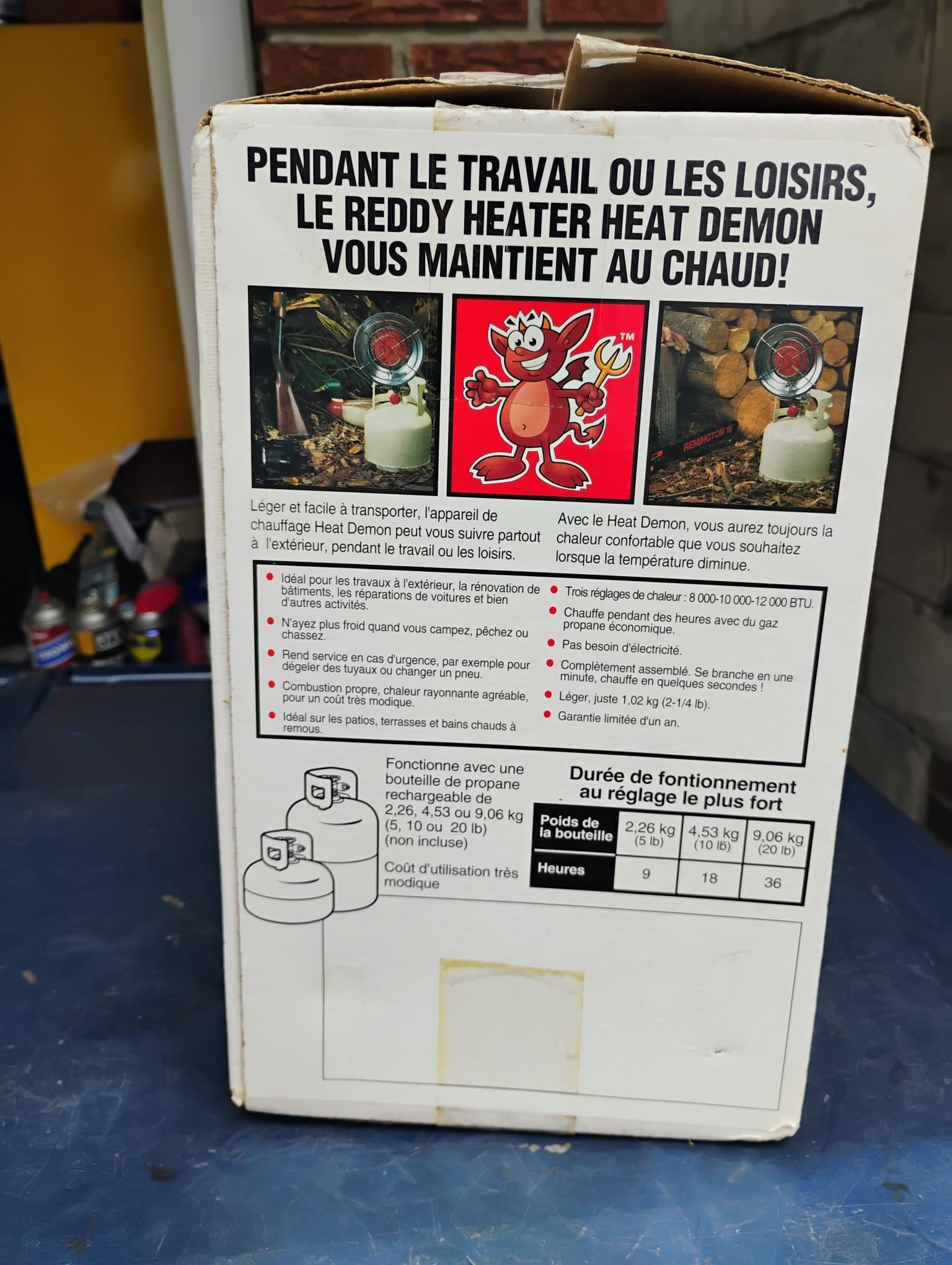 REDDY HEATER Heat Demon Portable Propane Heater Model HD12 - photo 2