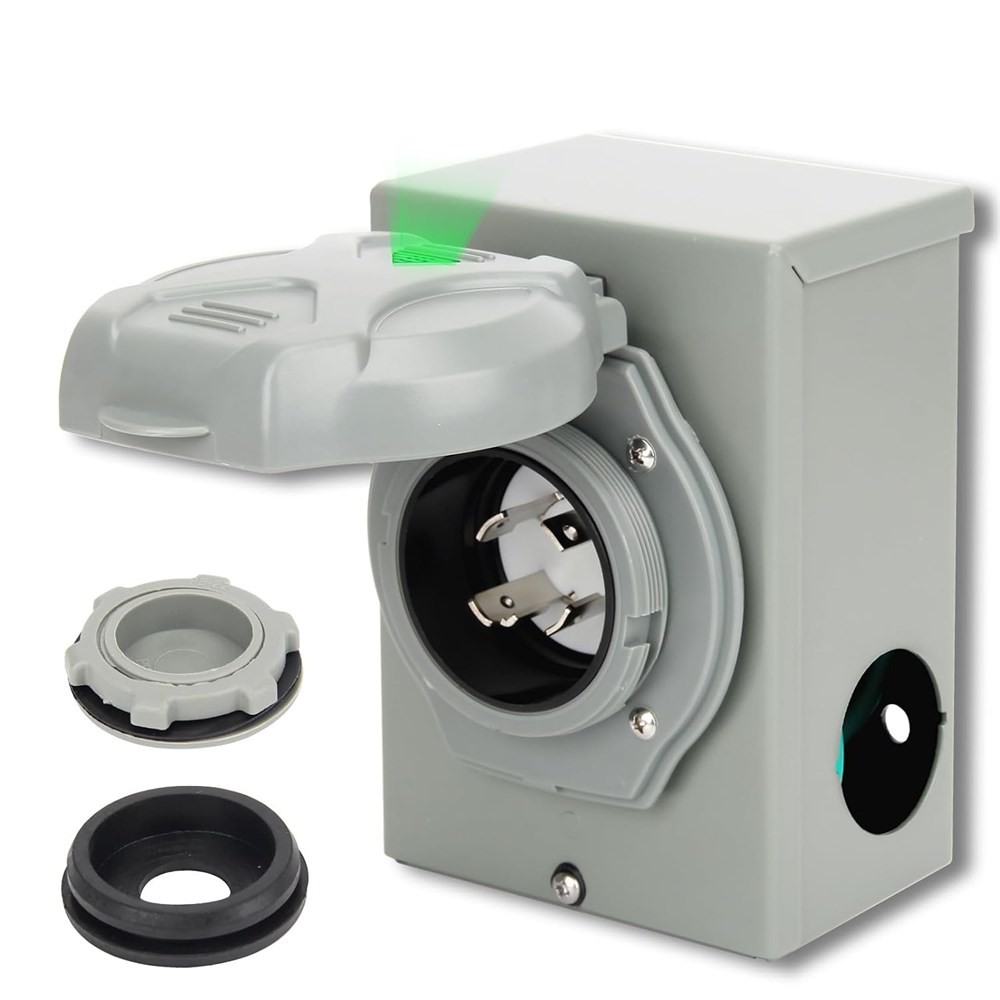 30 Amp Generator Power Inlet Box L14-30P 7500W