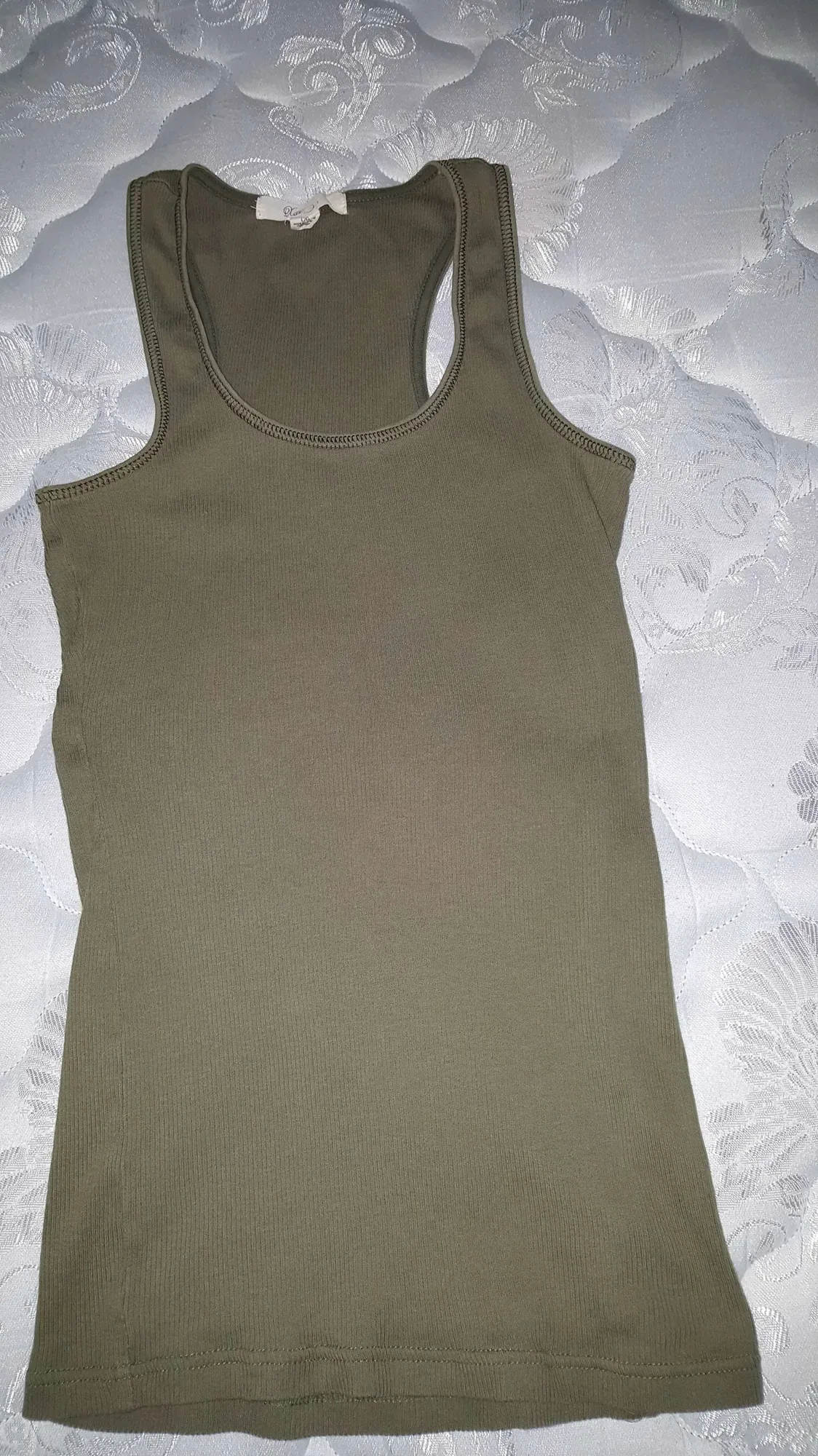 Green tank top - says size large but could fit smaller for a... - photo 3