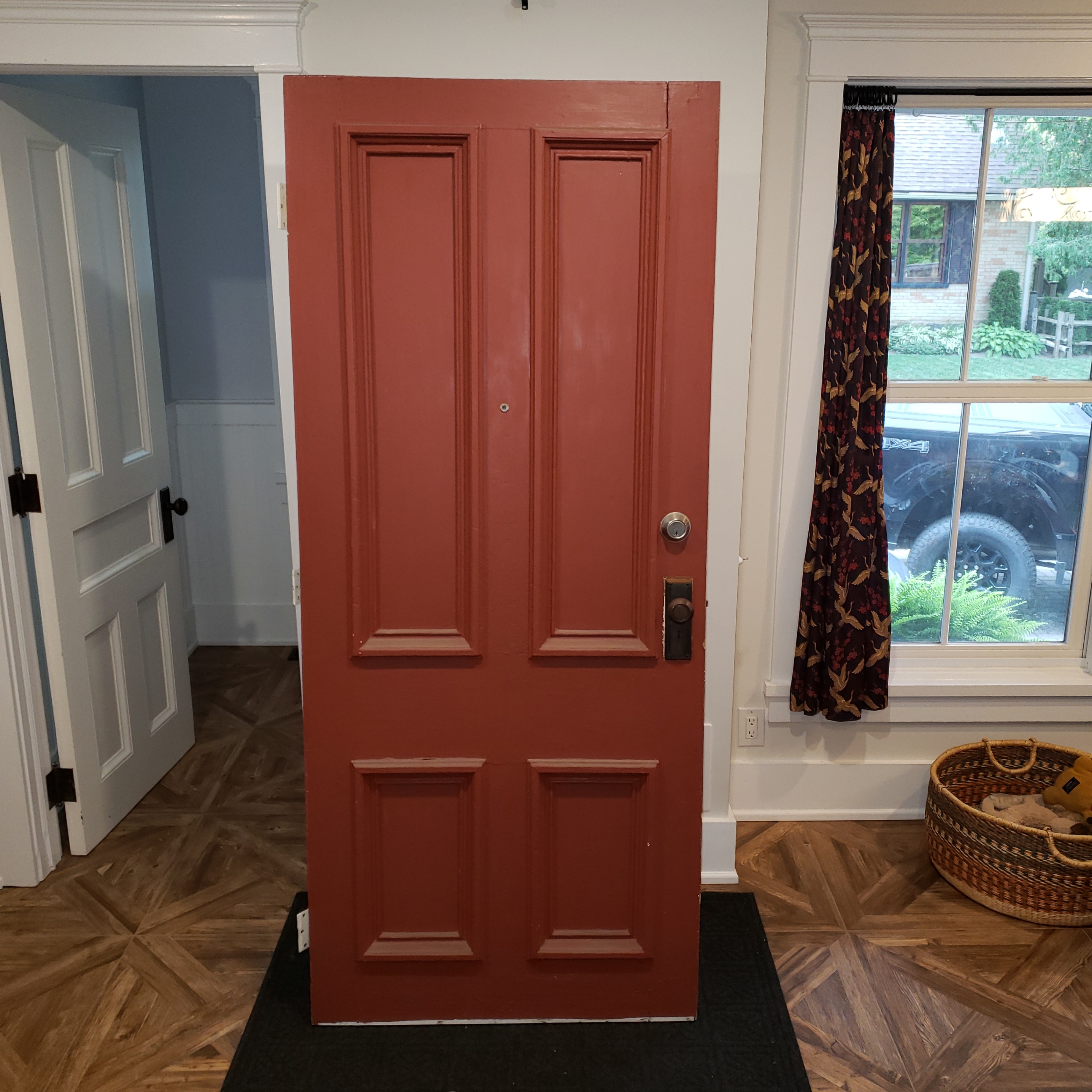 Solid wood exterior door
