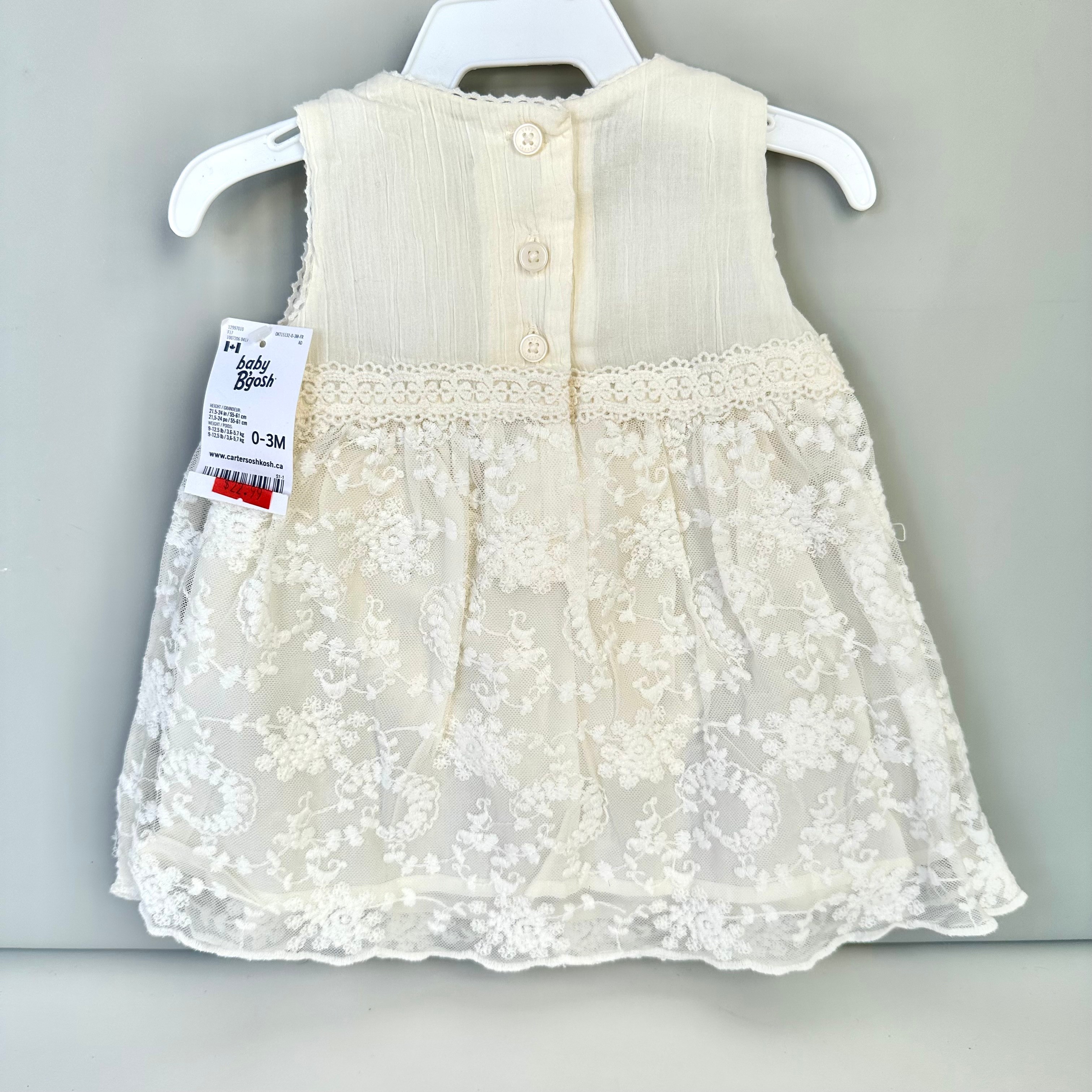 Baby Girl White Dress - Baby B'Gosh - 0-3 Months - photo 2