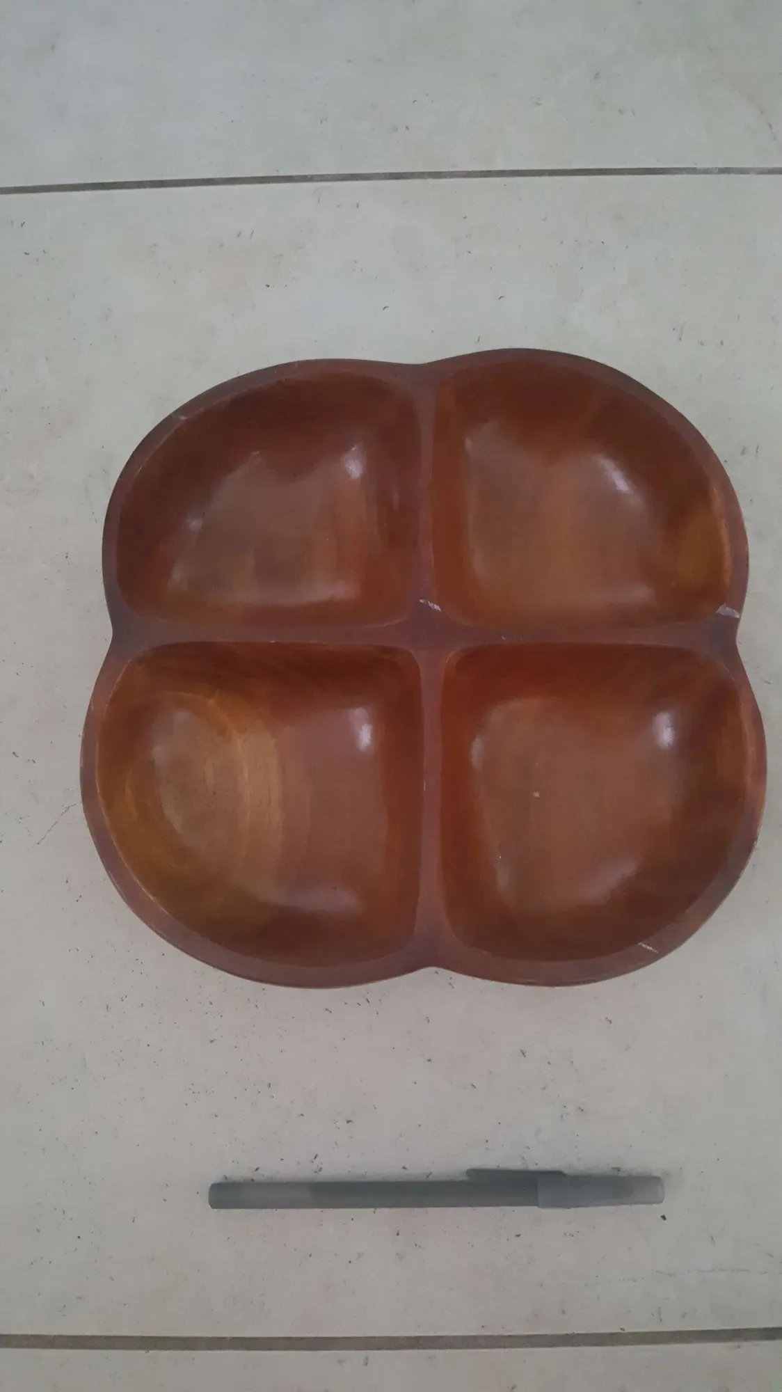 cute wooden serving bowl -- used but lots of life left (see p...