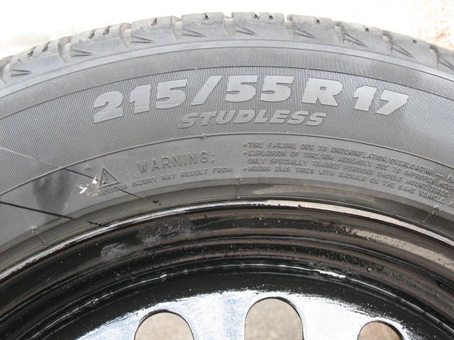 MICHELIN 215/55R17 GreenX Studless Snow Tires with Rims - photo 4