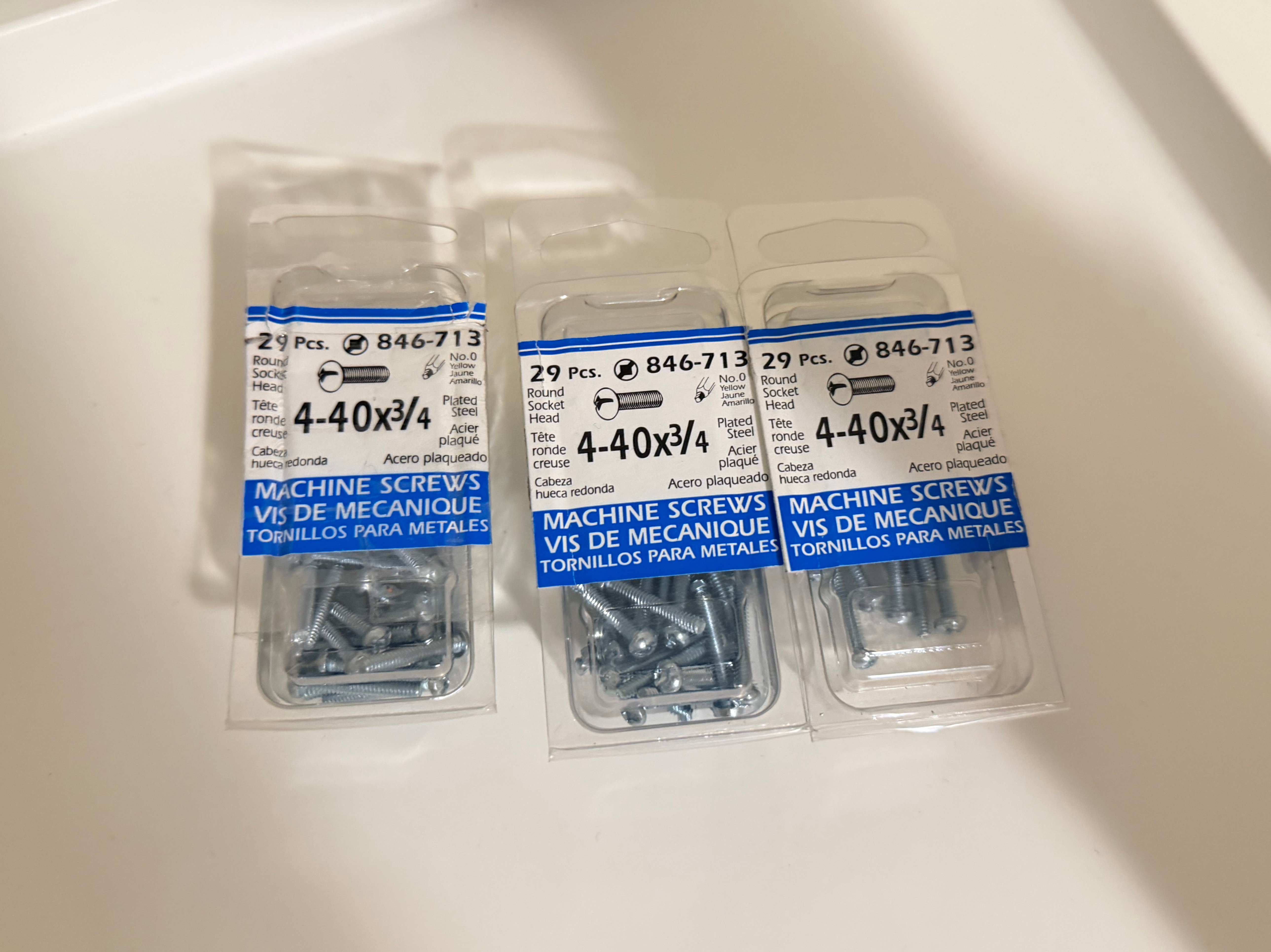 Machine Screws 4-40 x 3/4" – 3 Packs
