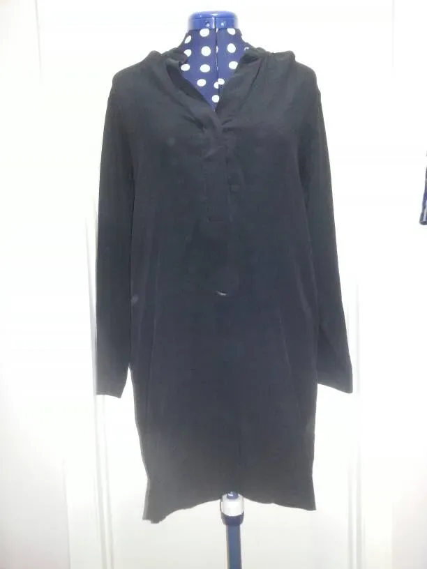 Joe Fresh - Black Silk Dress With Pockets (Size Extra Small, ...