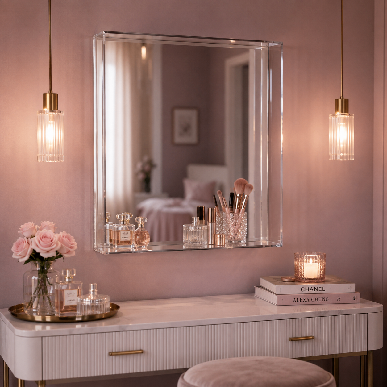 Brand New IKEA GRIMSTORP Mirror with Built-in Shelf