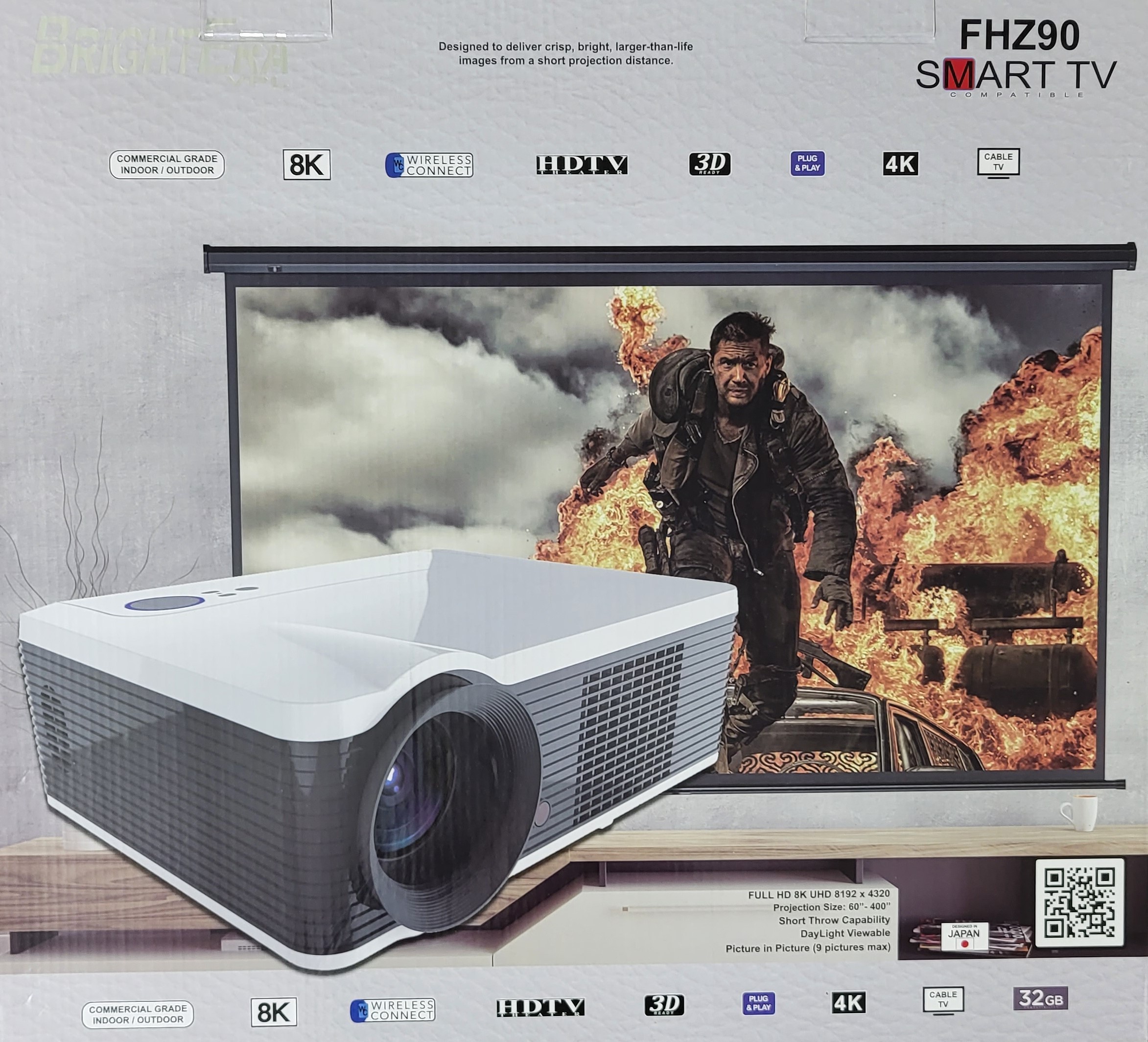 BrightEra VPL FHZ90 Projector 8K $150 - photo 4