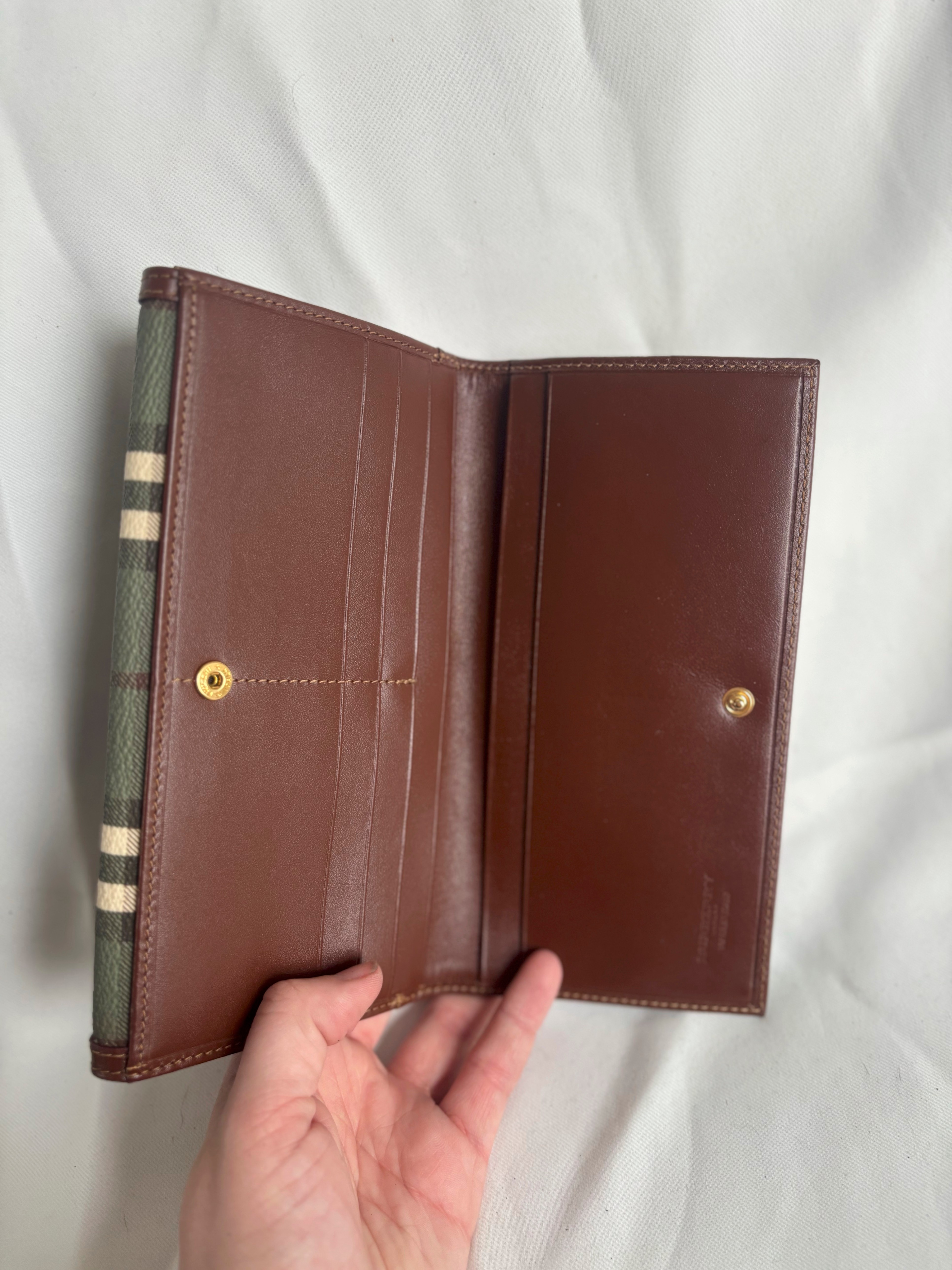 authentic Burberry Green Nova Check Organizer ** RARE - photo 3