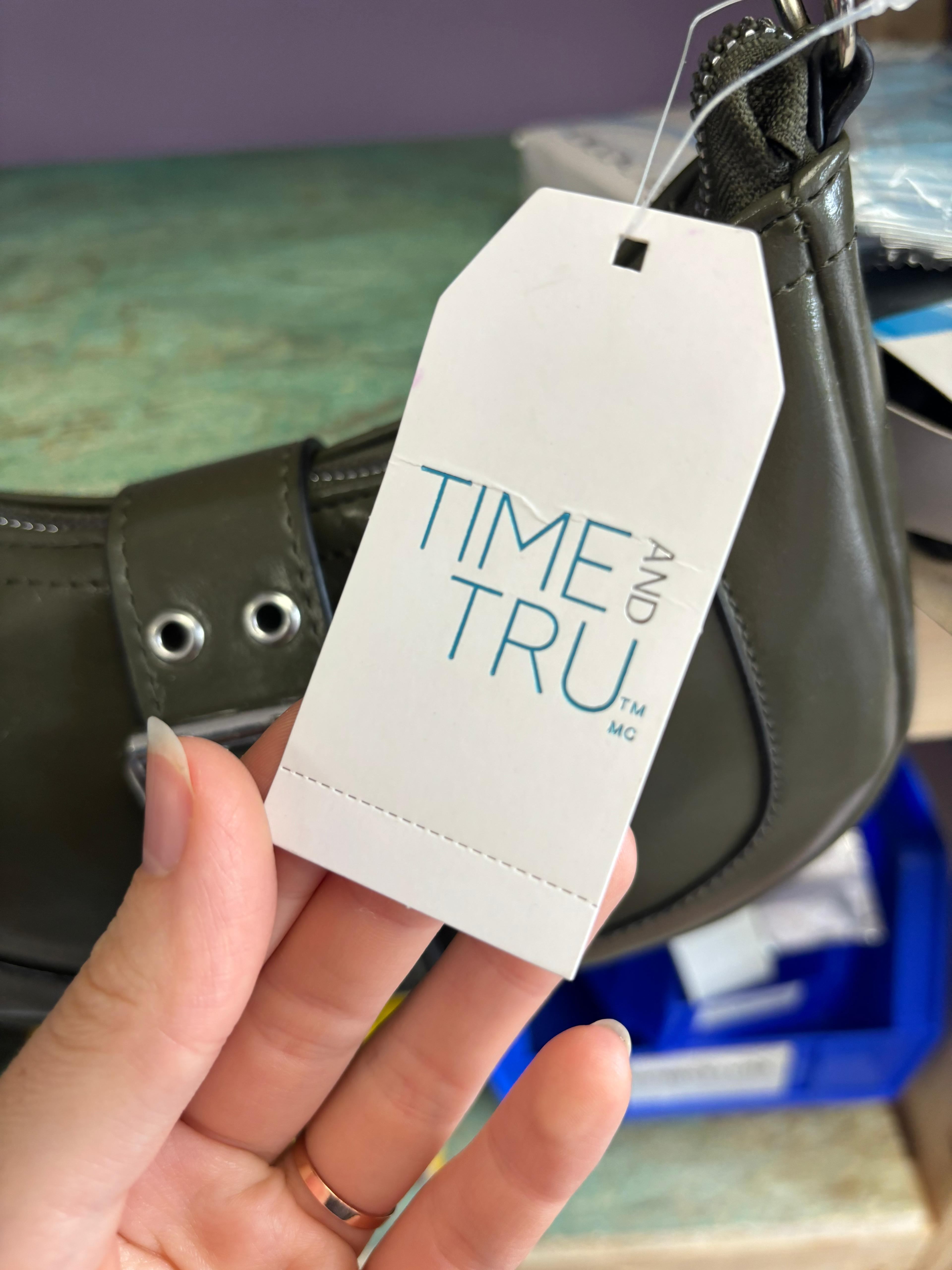New Time and Tru Olive Green Shoulder Bag - $15 each - photo 2