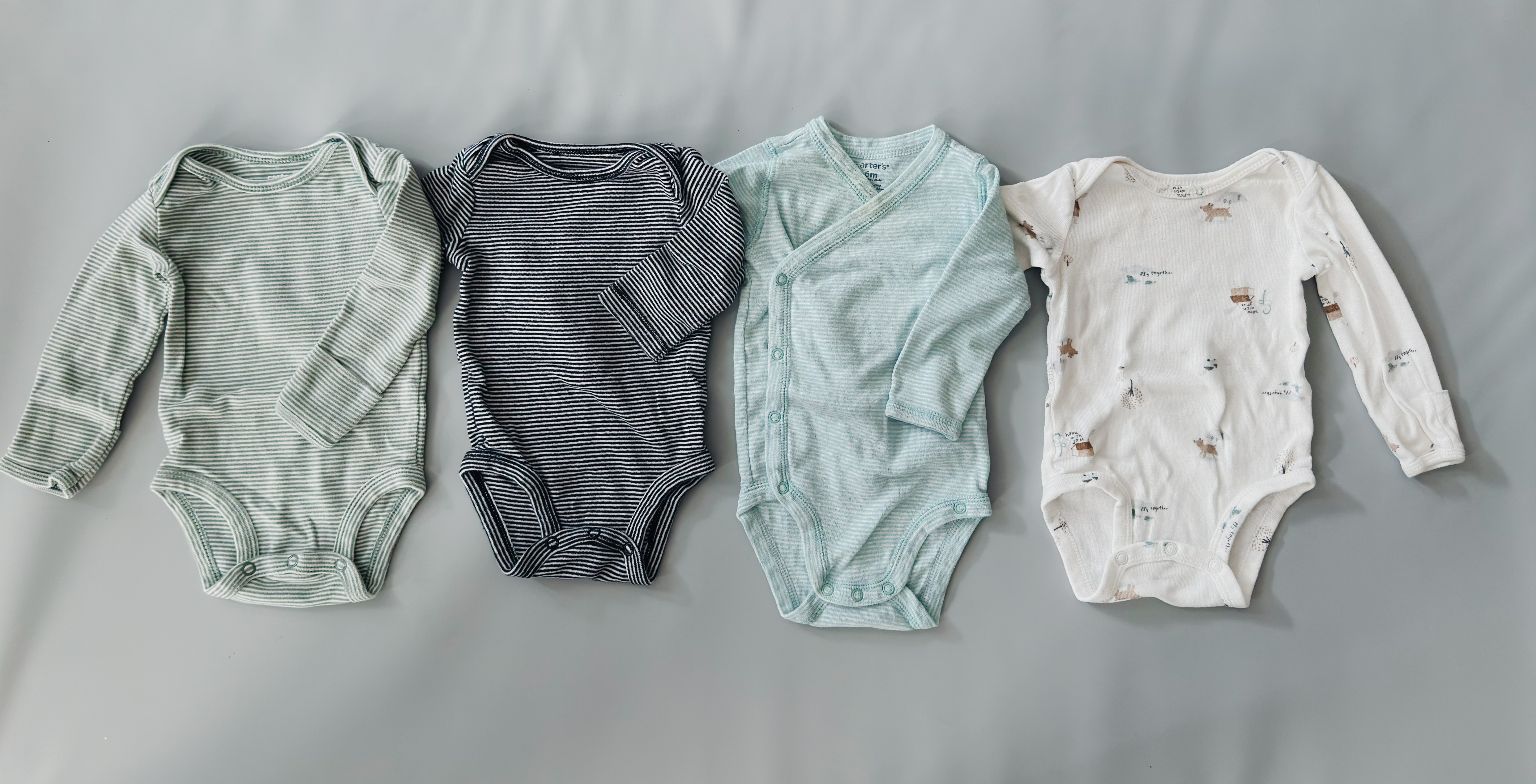 Baby Boy - Carter's Long Sleeve Bodysuits Bundle - 3-6 Months