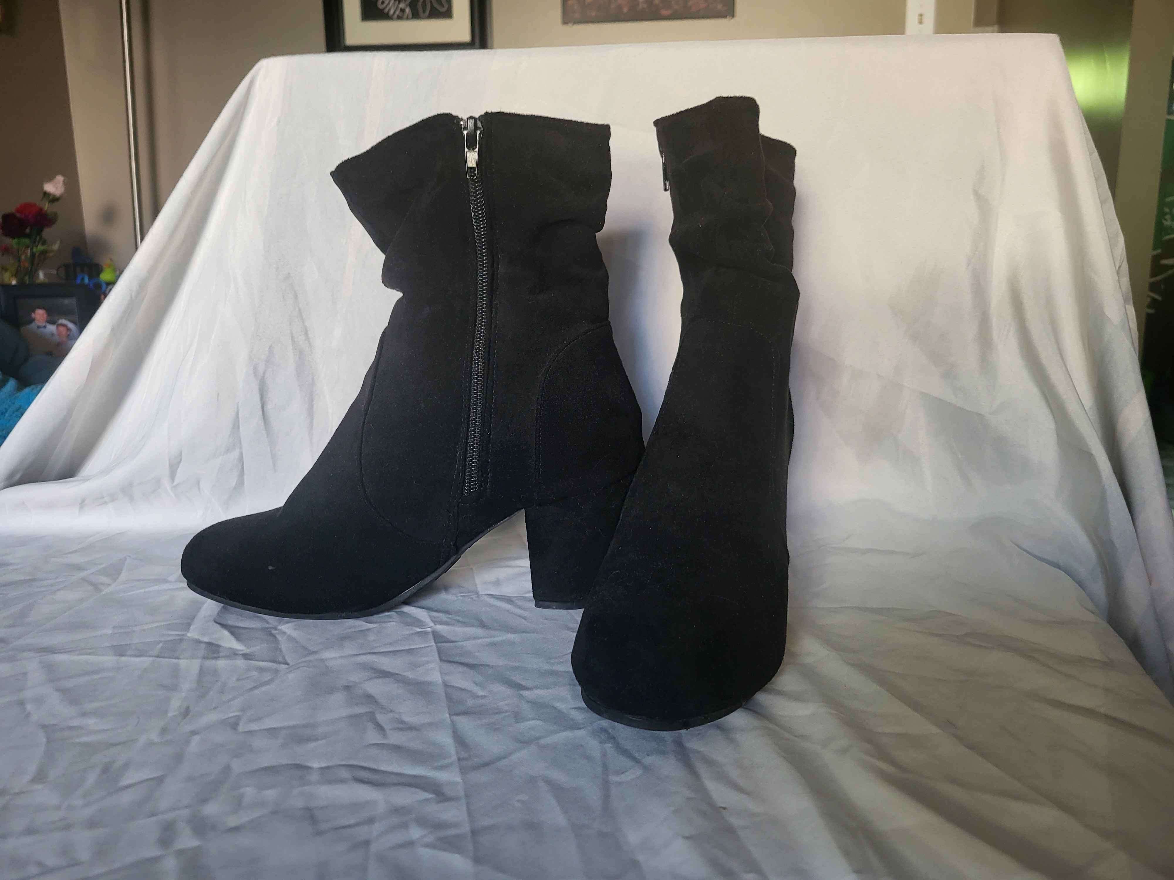 Suede High Heel Boot