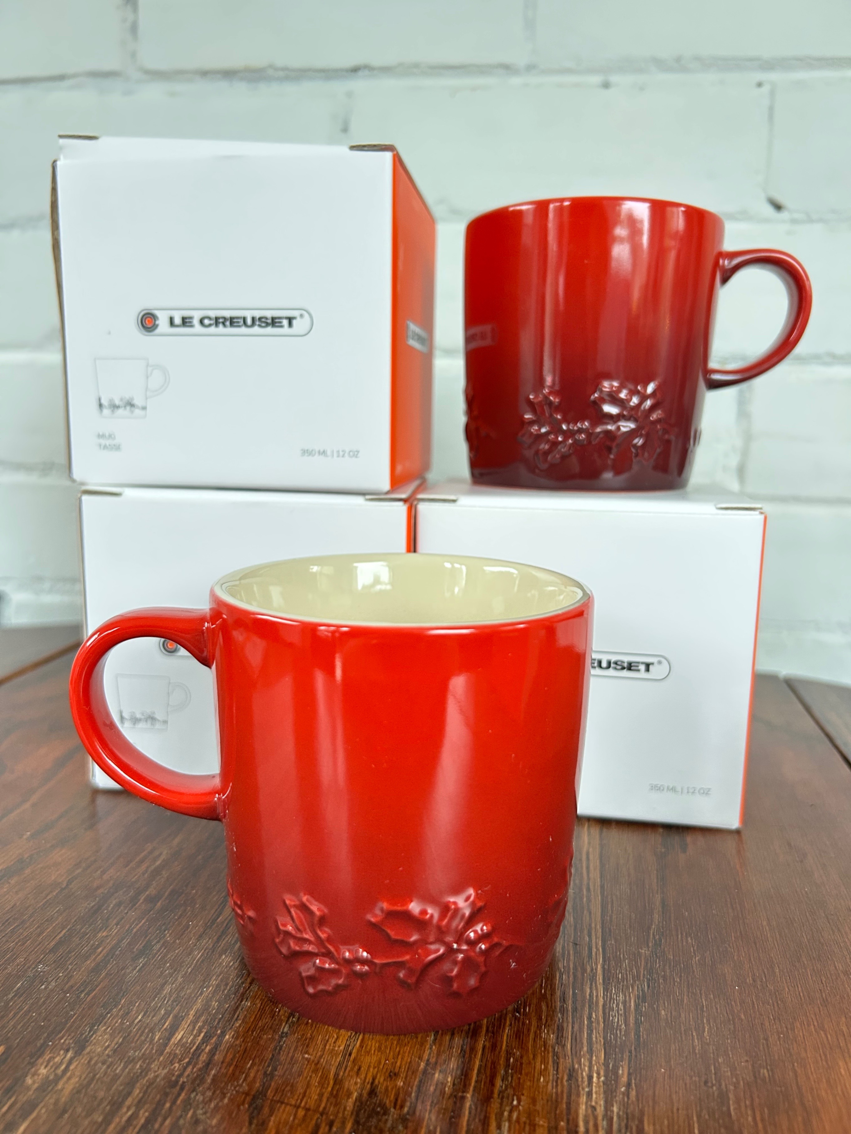 Le Creuset Red Mug Set - 2 x 12 oz