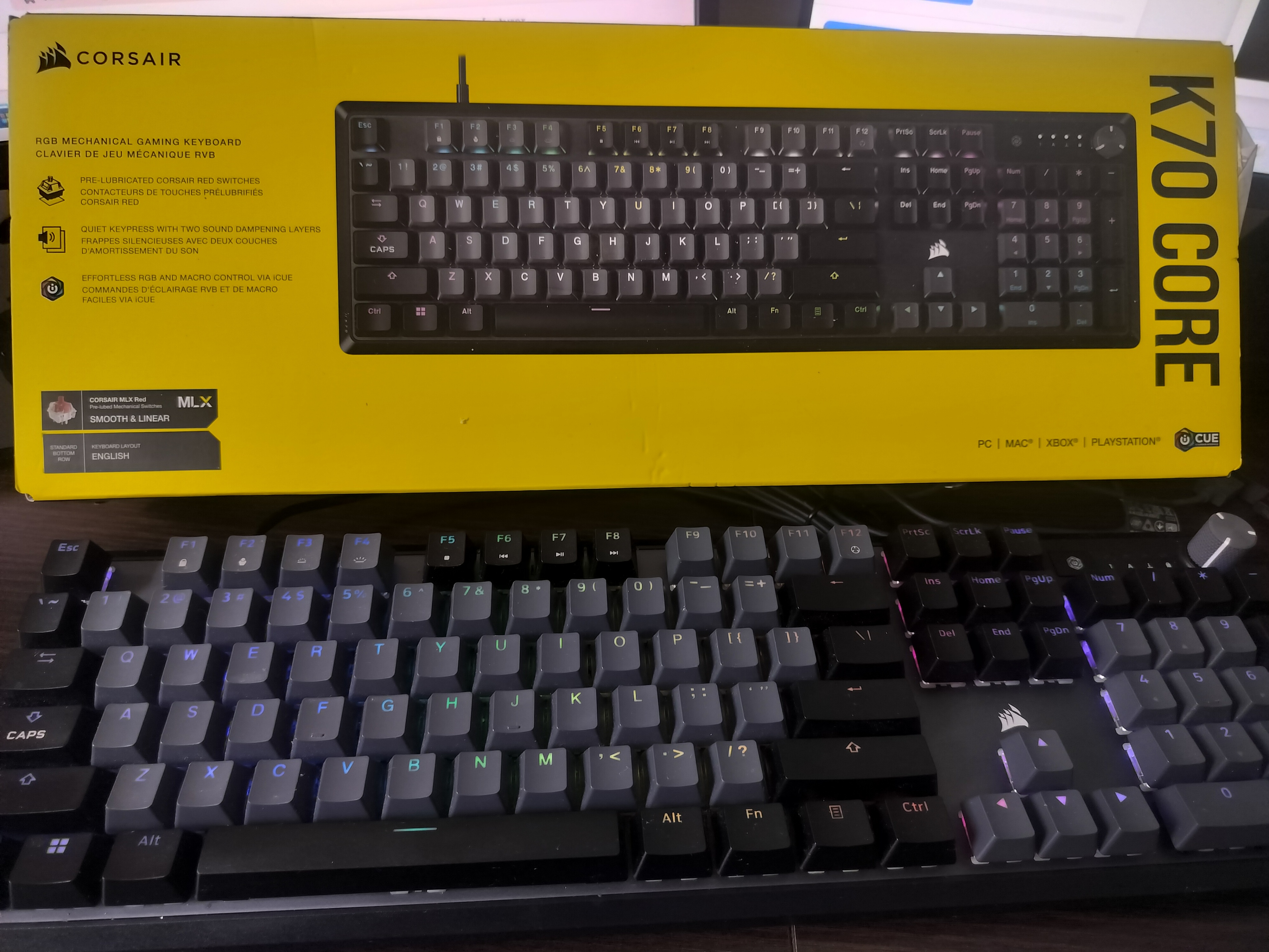 Corsair K70 CORE Backlit Mechanical Red Linear Switch Keyboard