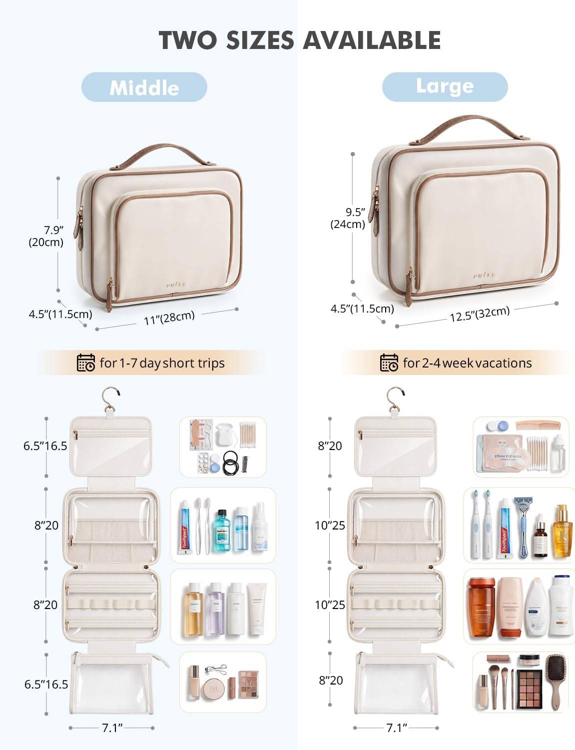 Prite Hanging Toiletry Bag for Women - photo 2