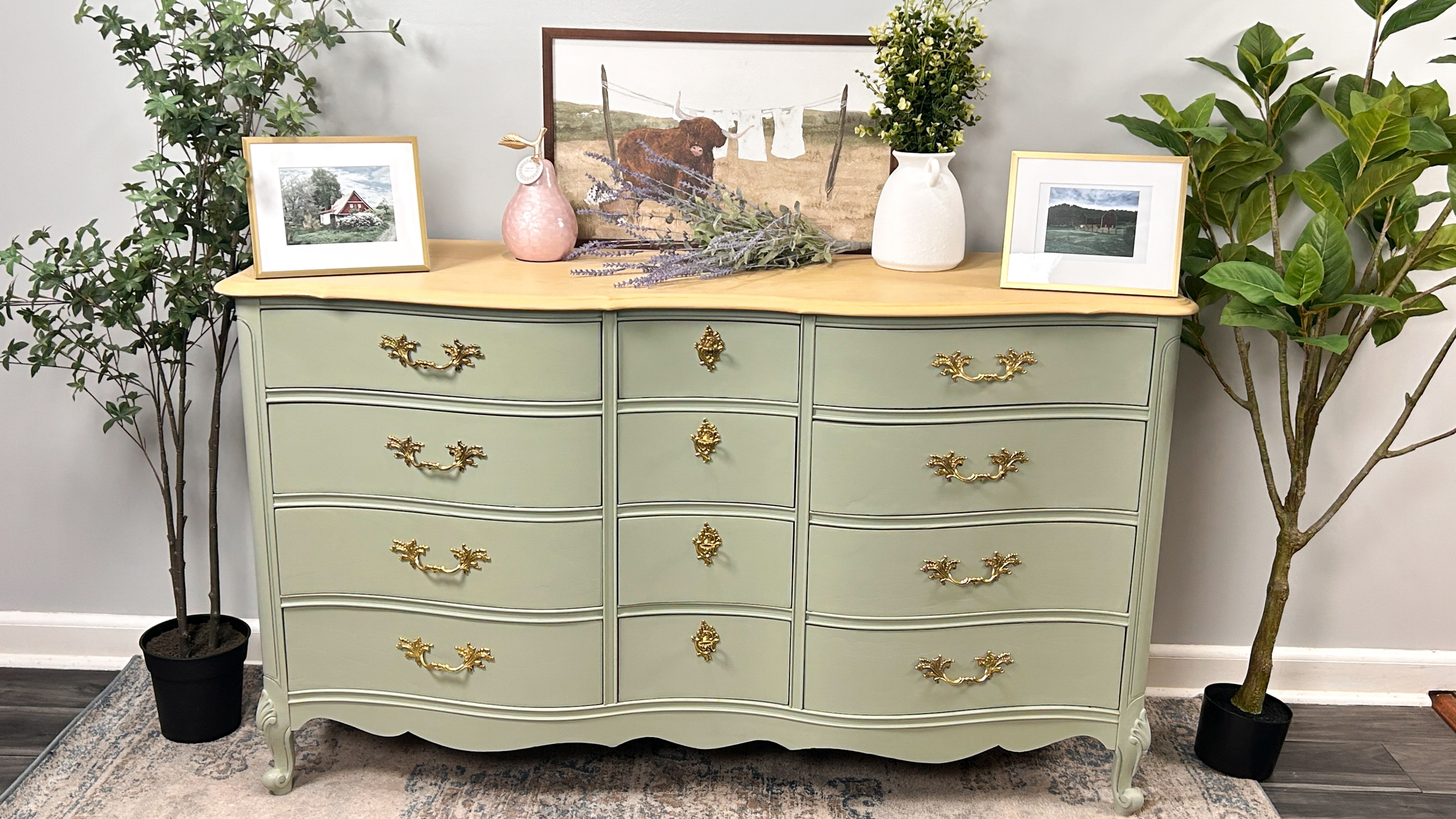 Sage Green Dresser French Provincial