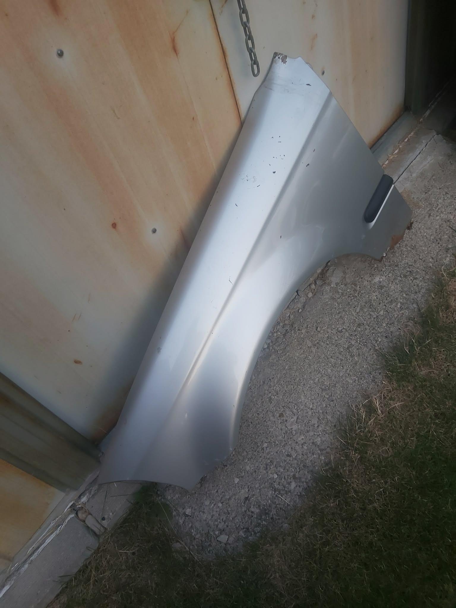Silver Car Fender
