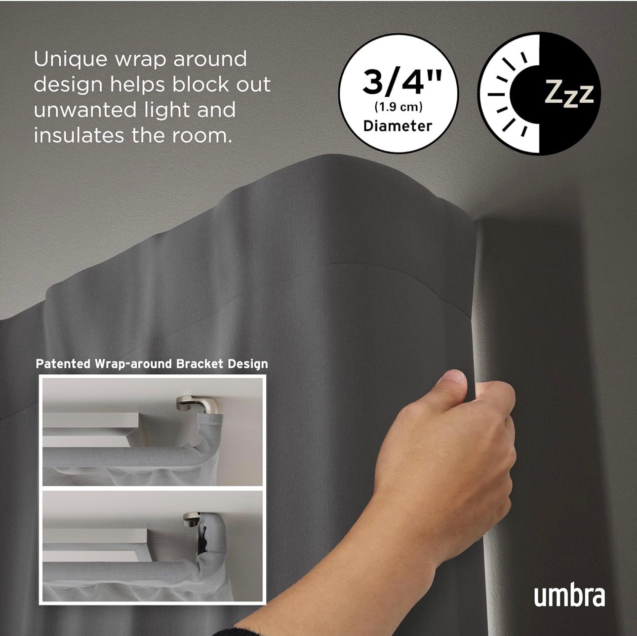 Umbra Twilight Wrap-Around Curtain Rod 48"-88" | - photo 3