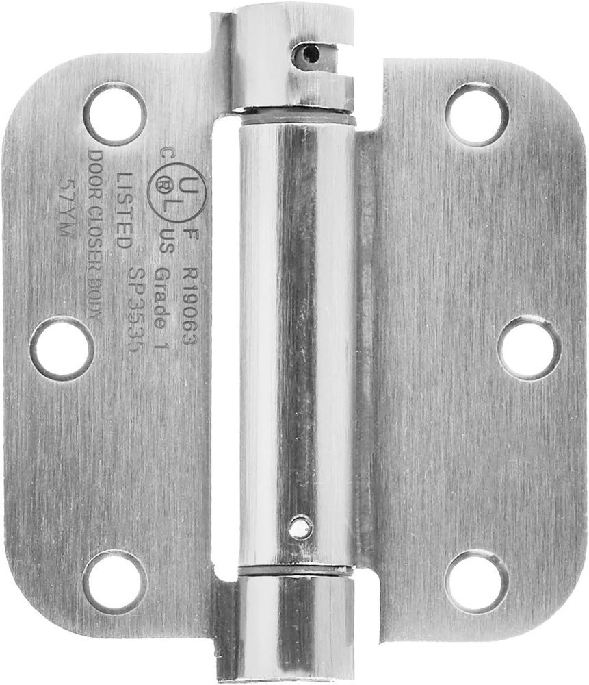 Amazon Basics Self-Closing Door Hinge 3.5" – Satin Nickel - photo 2