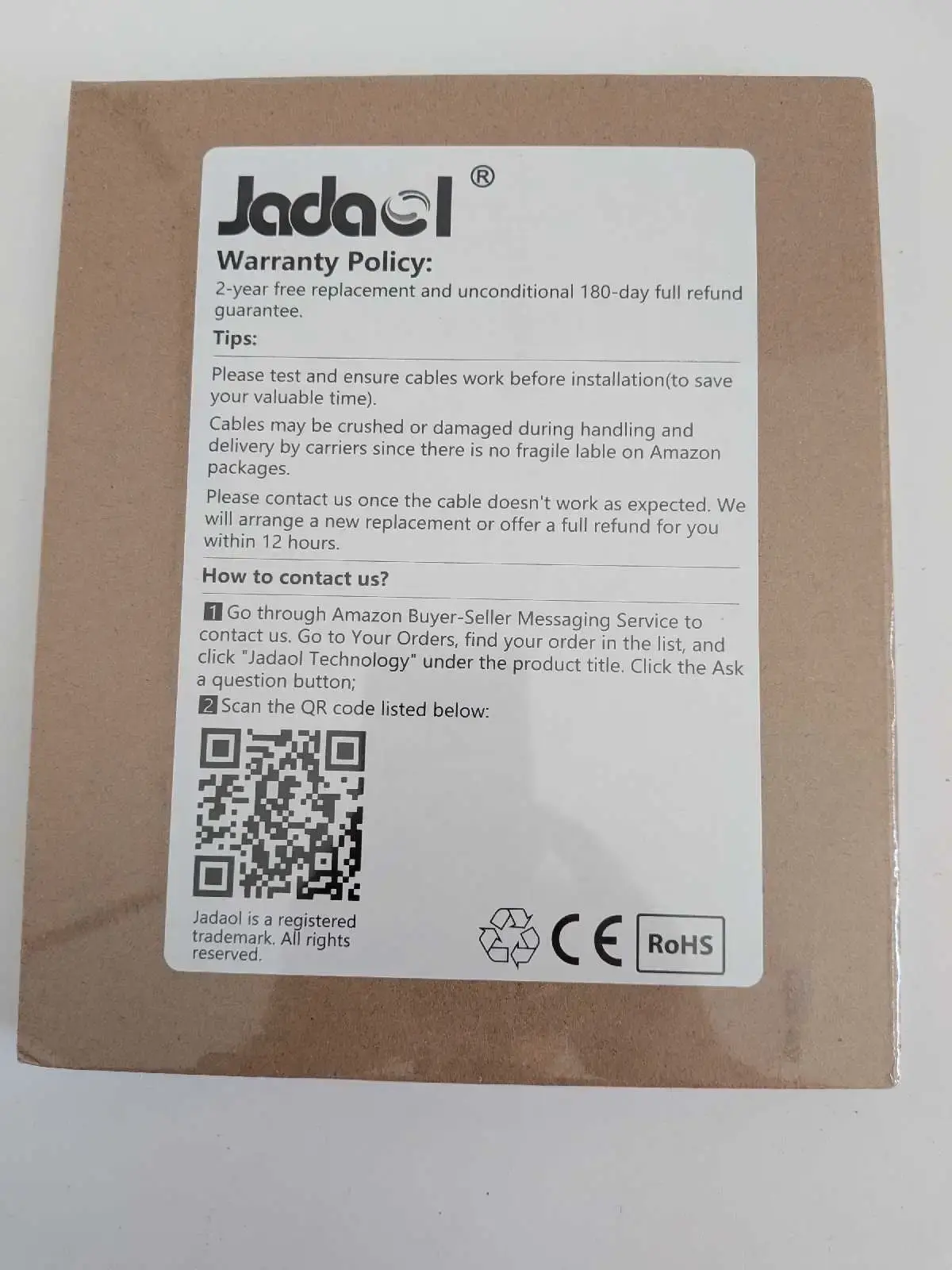 Jadaol Cat6 Flat Ethernet Cable - 50 Feet White - photo 4