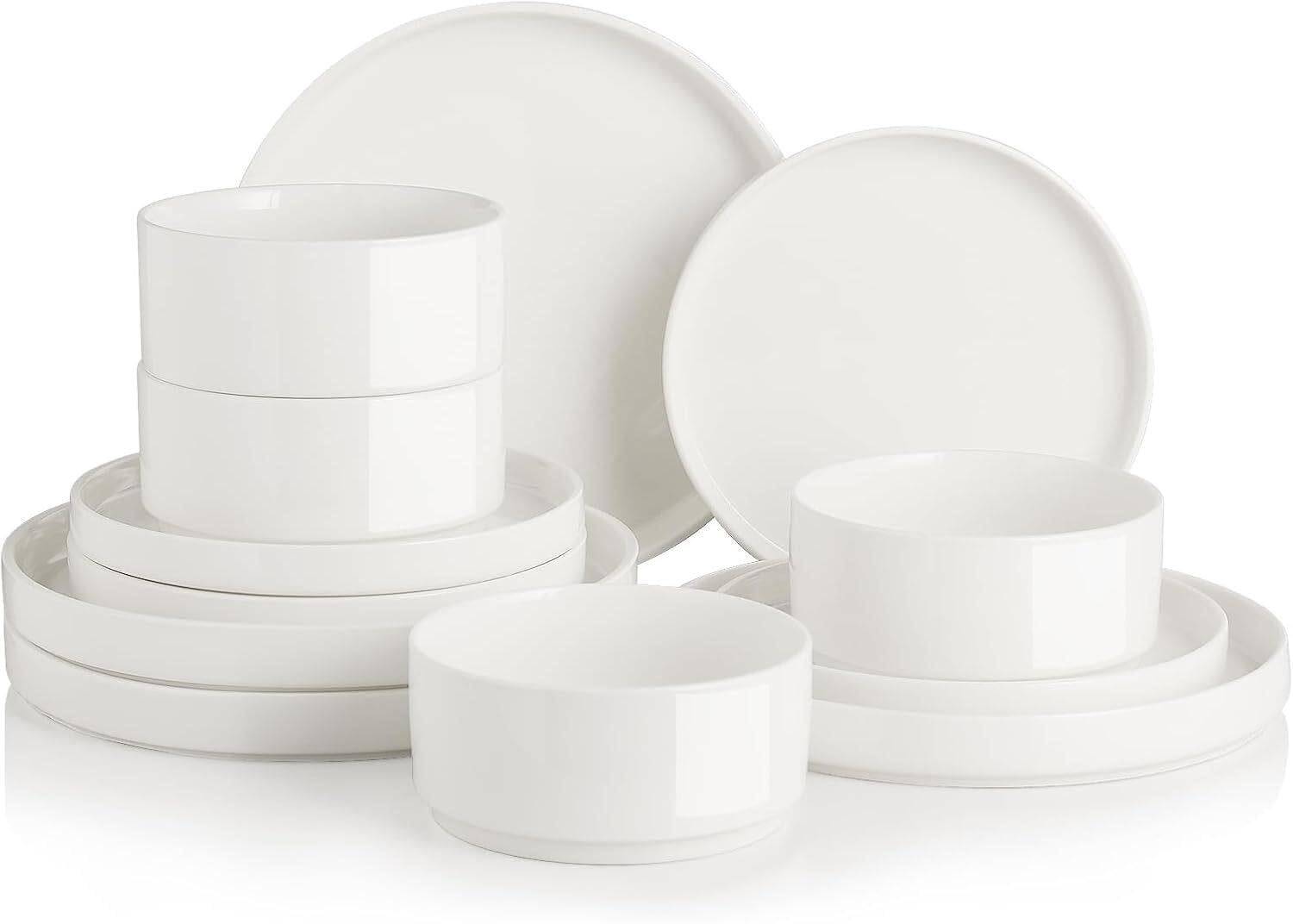 SWEJAR 12-Piece Dinnerware Set - White - photo 4
