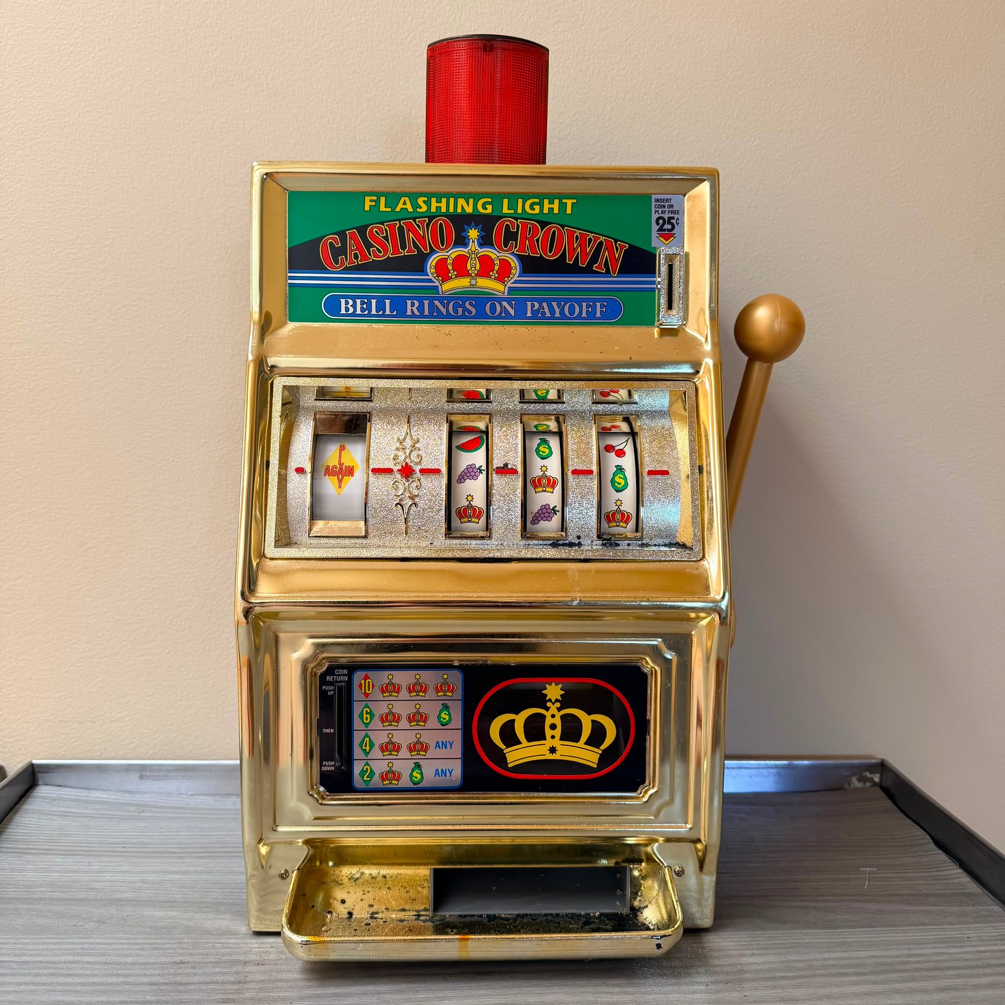 Vintage WACO Casino Crown Jackpot Slot Machine