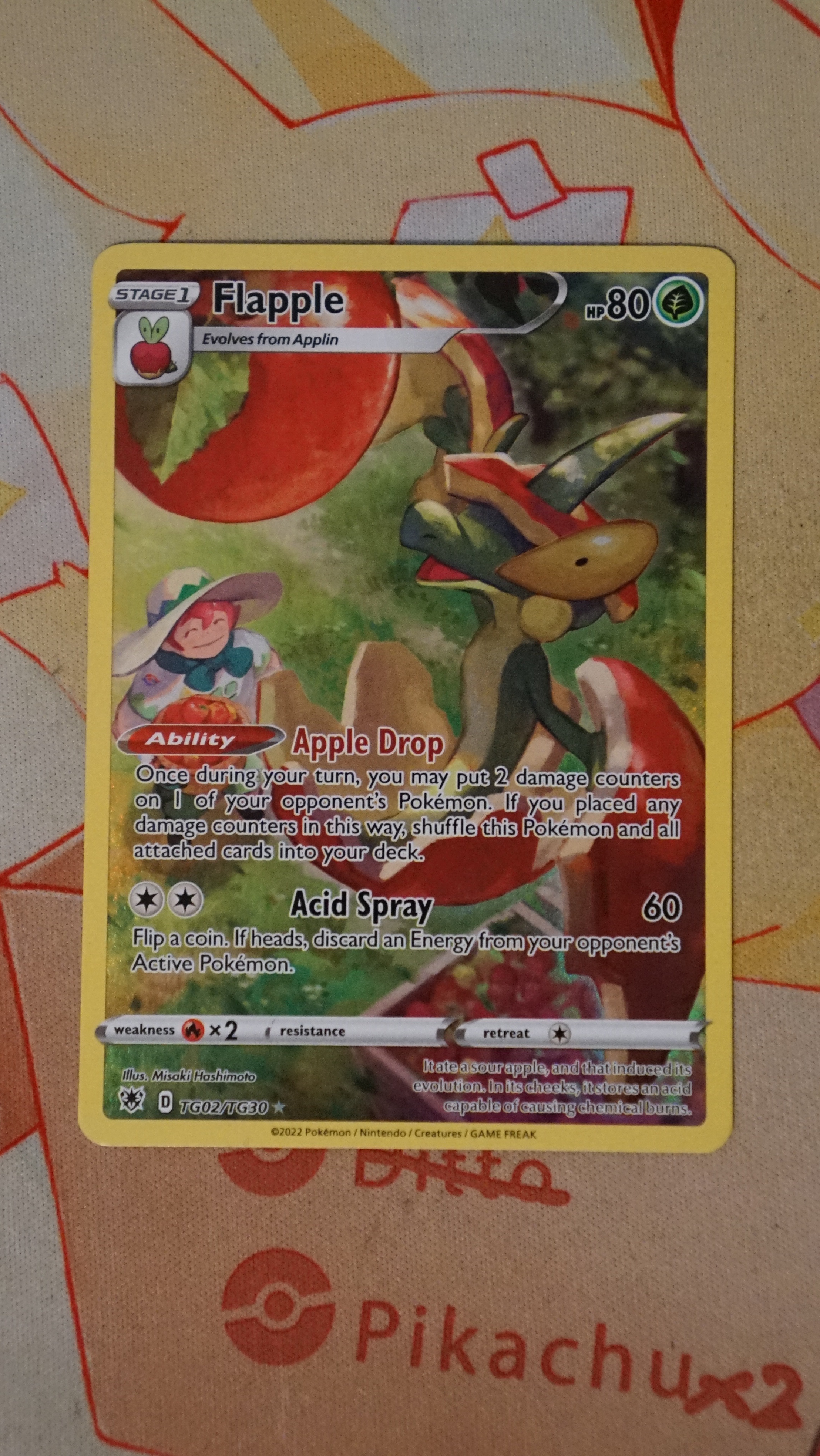 Pokemon Flapple TG02/TG30 Astral Radiance Trainer Gallery NM - photo 3