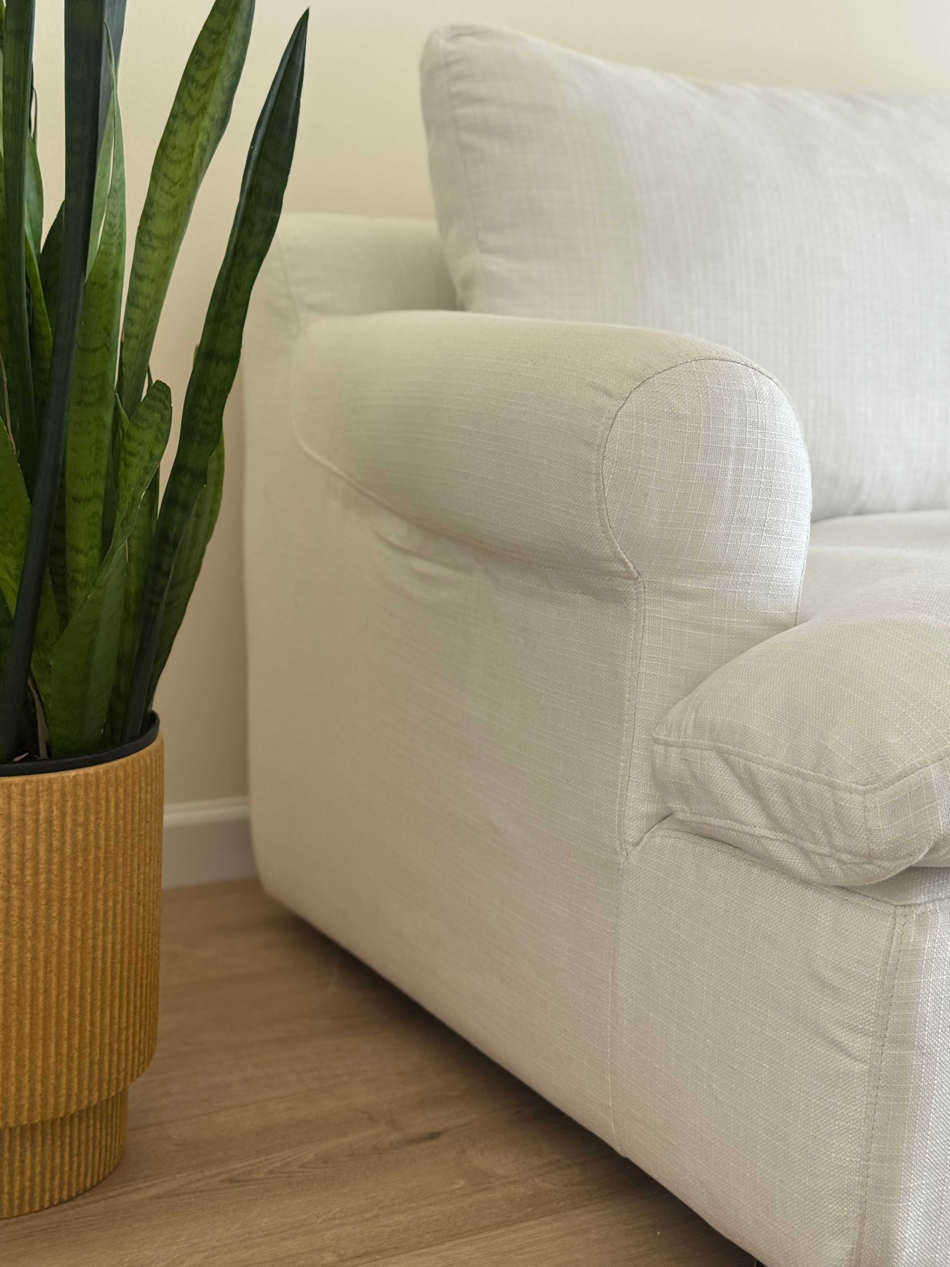 Pottery Barn Newport Sectional Sofa – Ivory Basketweave, Chaise - photo 3
