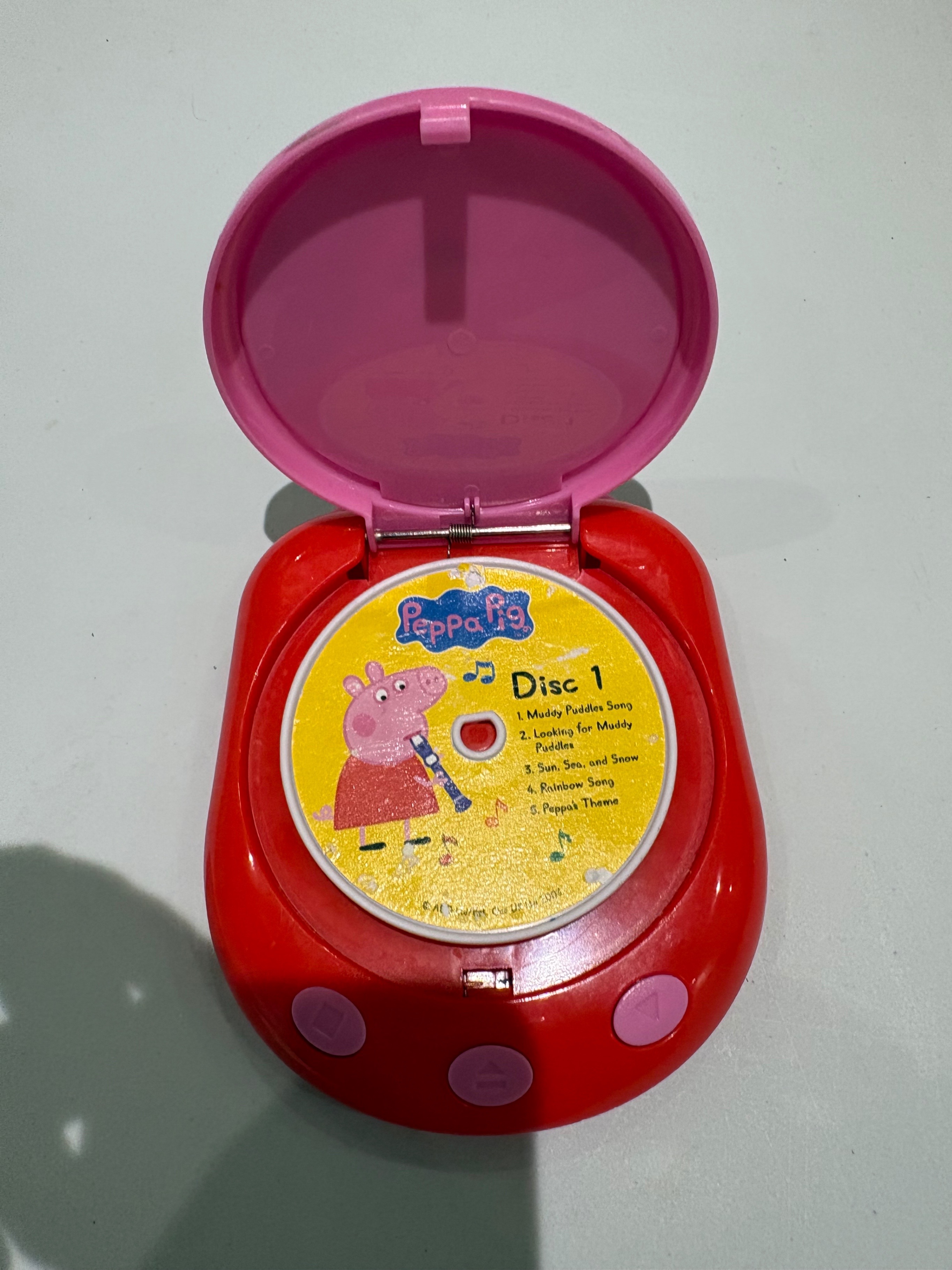 Vintage Peppa Pig CD Player + Music Disc