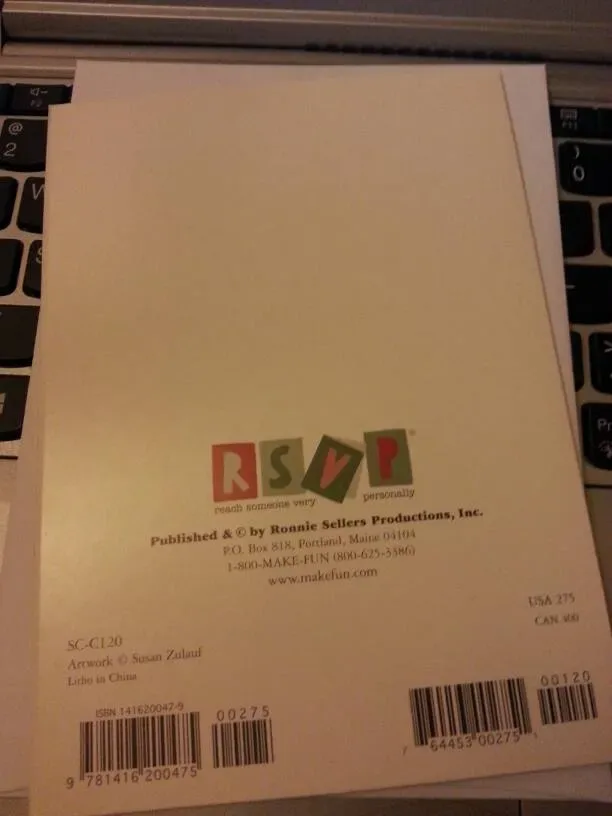 Brand New Happy Holidays Cards *4 w/ Envelopes -- RSVP brand ... - photo 3