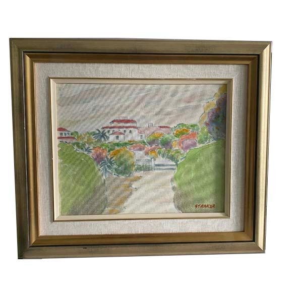 Rod Straker Original Oil Painting – Portuguese Estate Garden