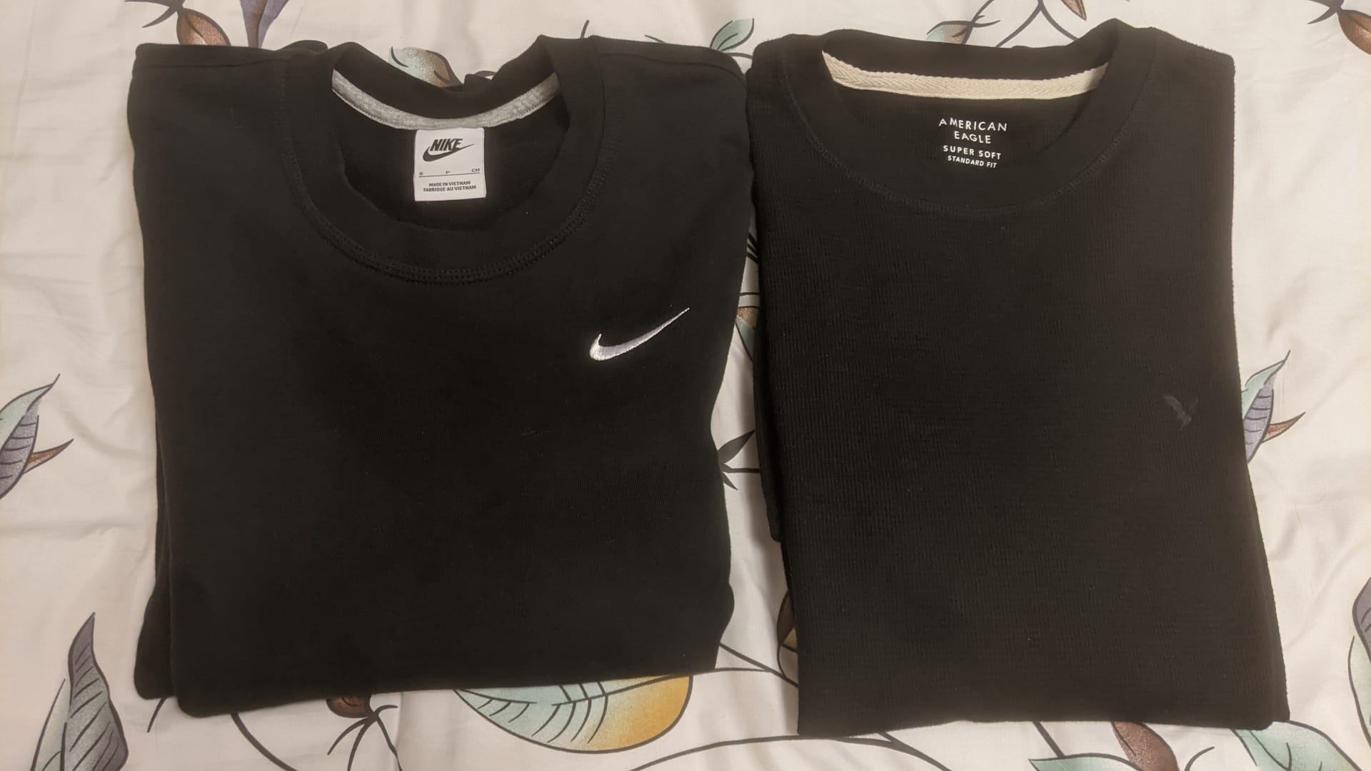 Men's Small Black Sweaters Bundle (Nike/American Eagle)