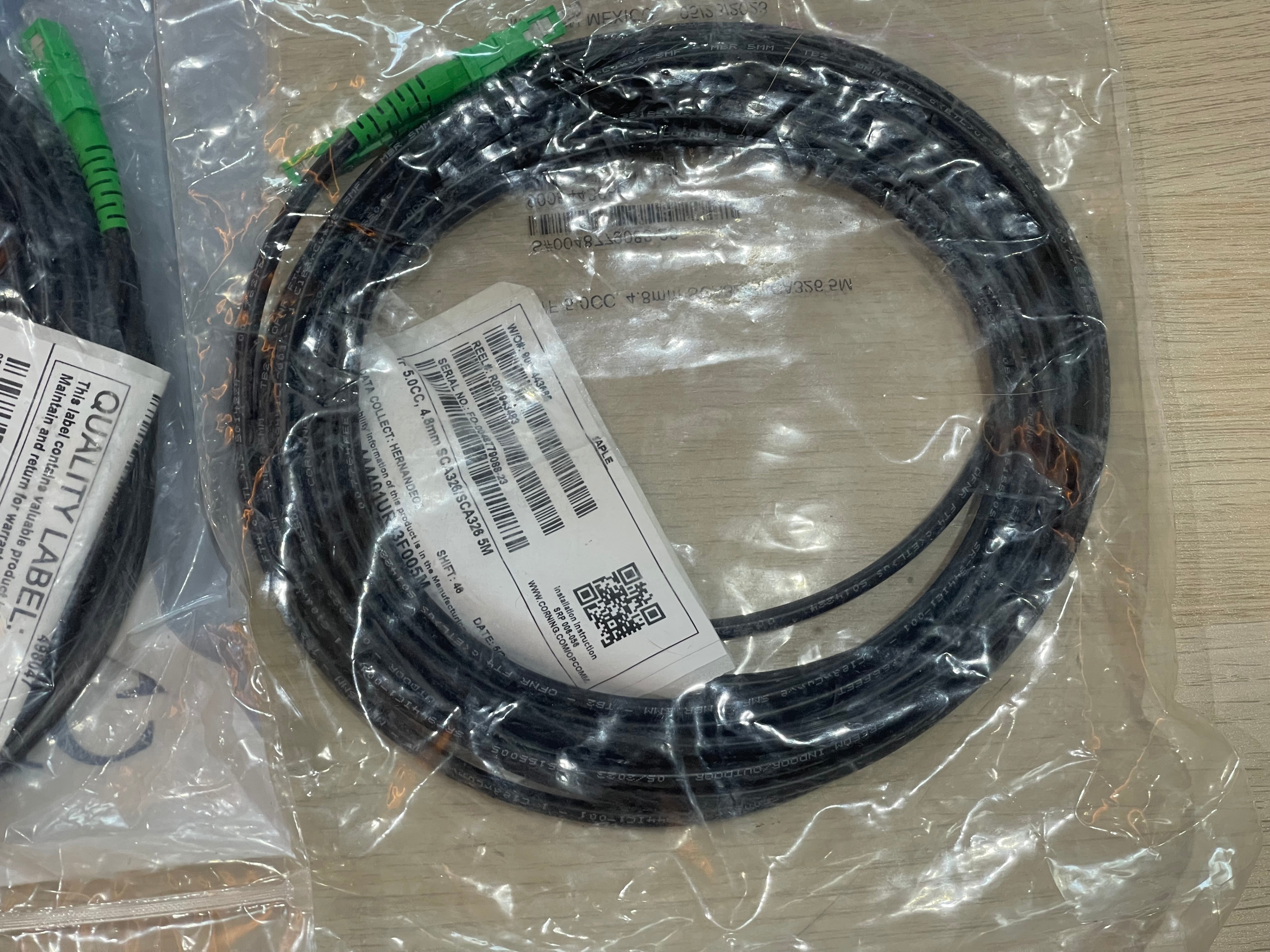 SC/APC Fiber Optic Patch Cables (20ft, 10ft, 5ft, 4x 1ft) - photo 4