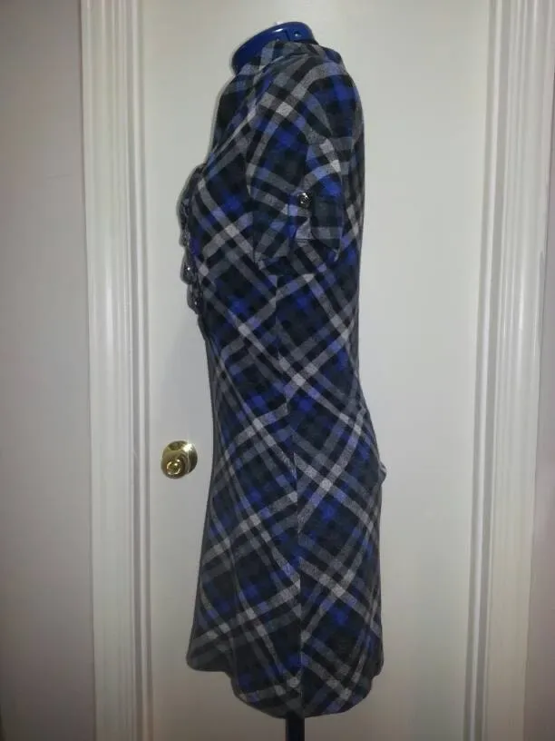 Le Chateau - Blue Plaid Dress (Size Small) - photo 2