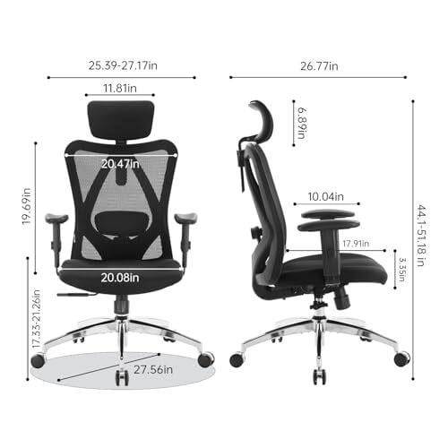 Ergonomic Mesh Office Chair with Headrest - photo 2