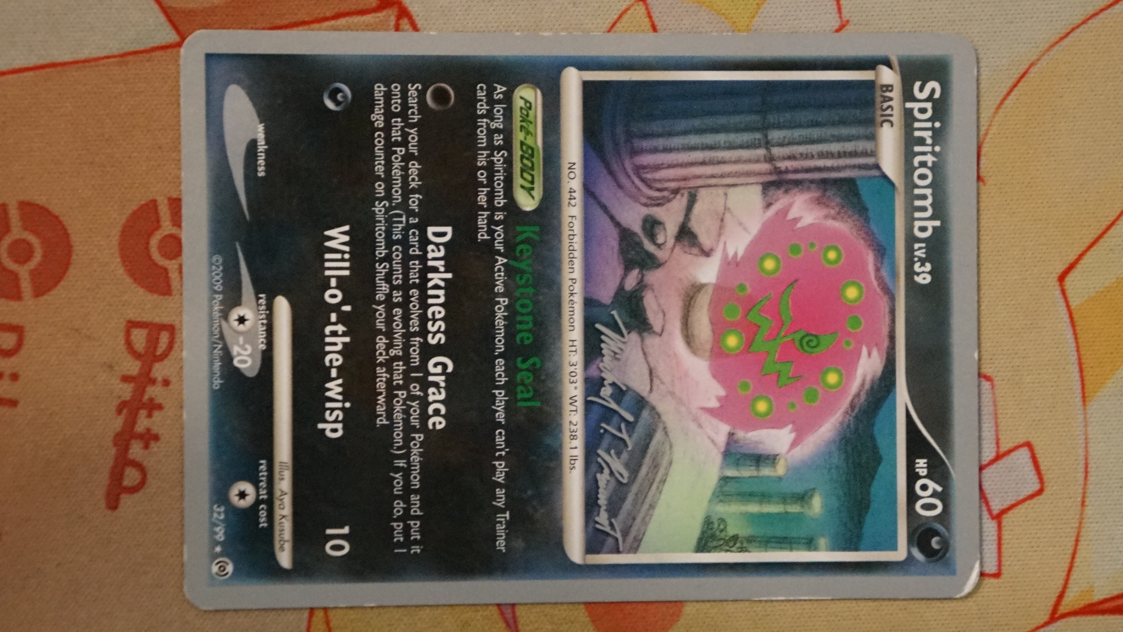 Pokemon Spiritomb 32/99 World Championships 2010 Deck P - photo 3