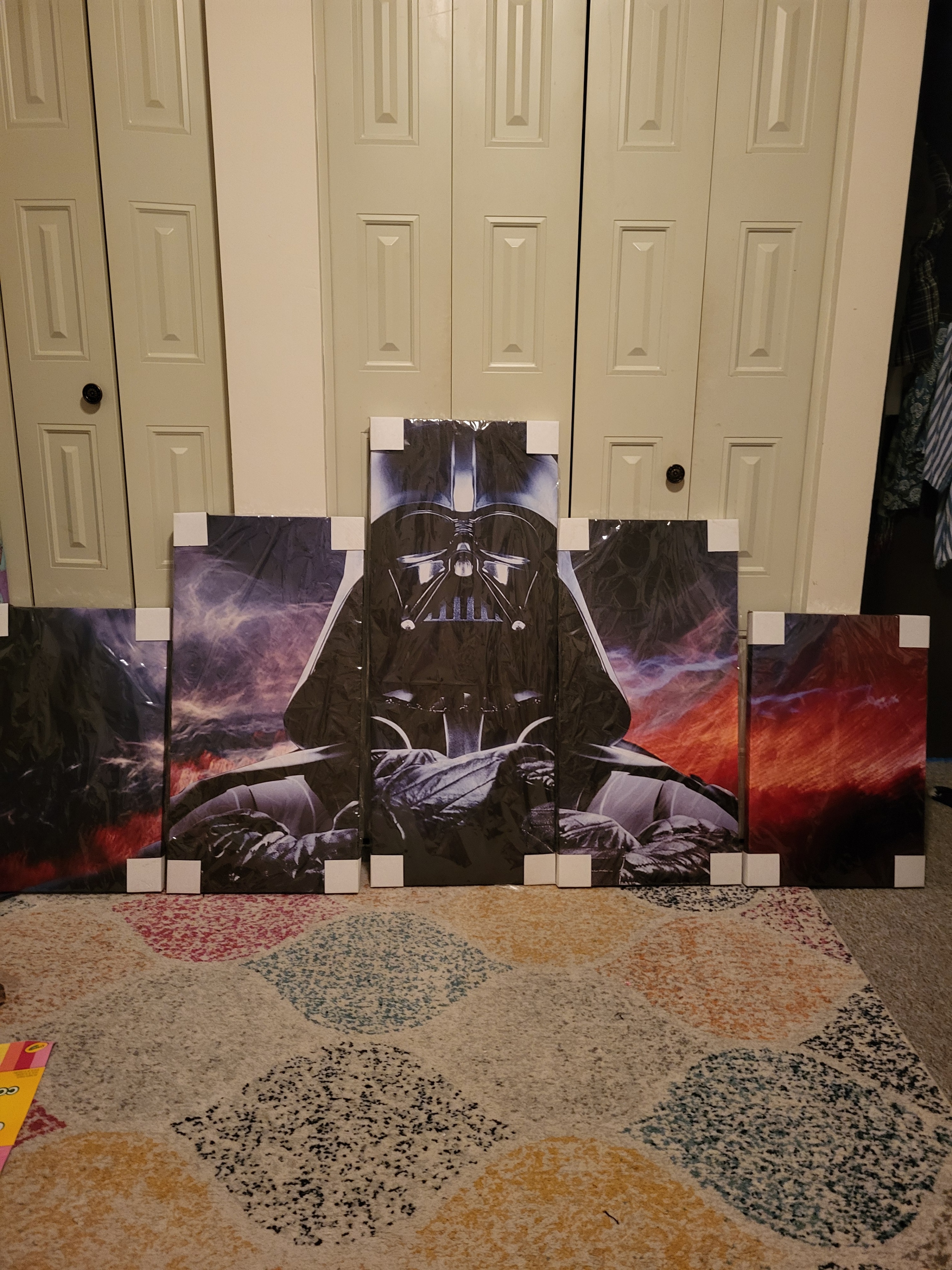 ⚫️🔴 NEW DARTH VADER – 5-PIECE FRAMED CANVAS WALL ART 🔴⚫️ - photo 3