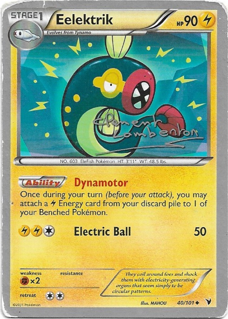 Pokemon Eelektrik 40/101 World Championships 2013 Deck HP