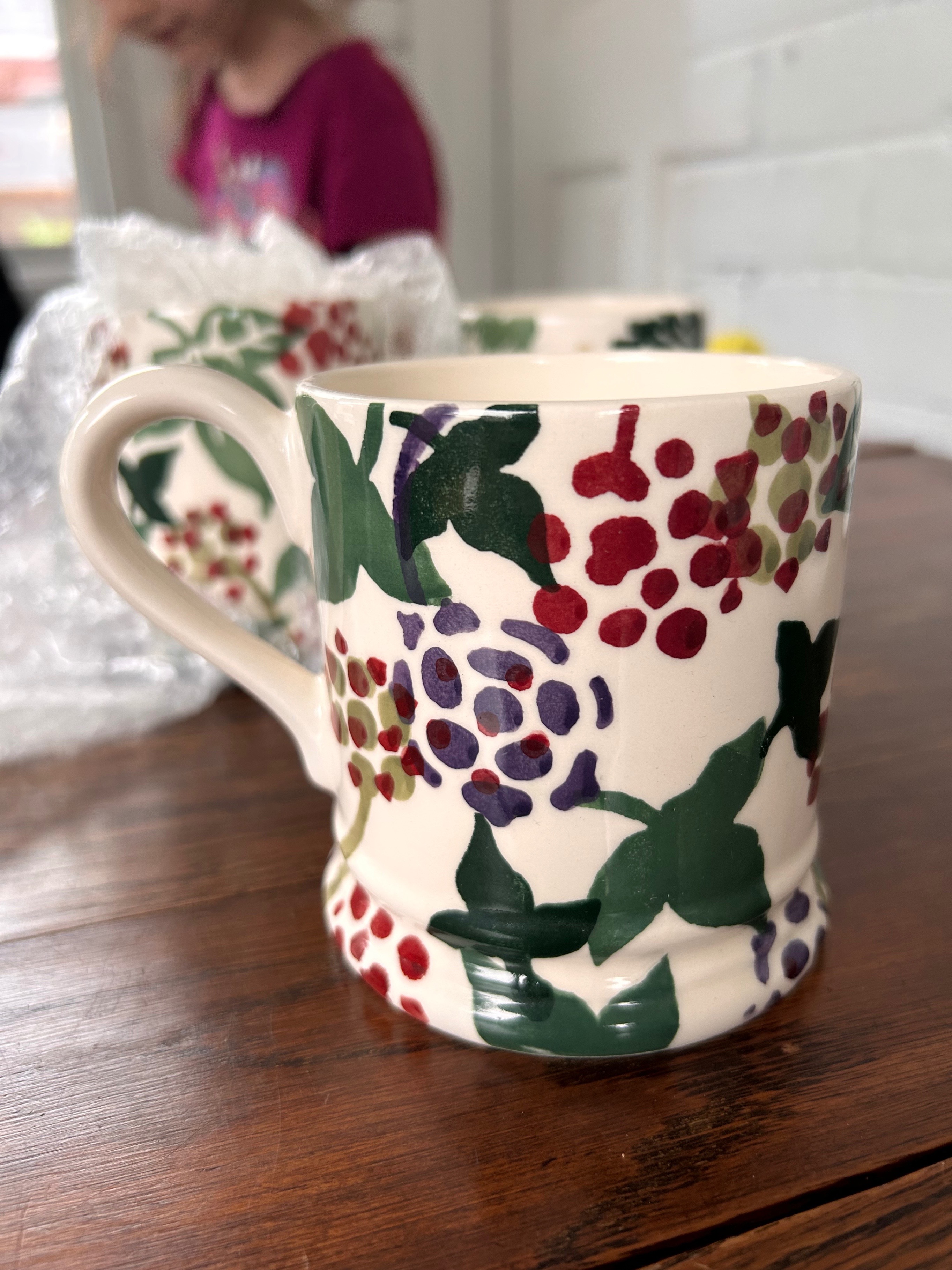 Set 4x Emma Bridgewater 1/2 Pint Mugs - Seconds Christmas Ivy - photo 3