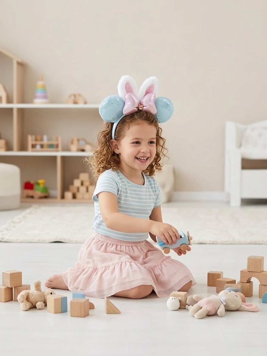 Bunny & Mouse Ears Headband with Bow Charm - photo 3
