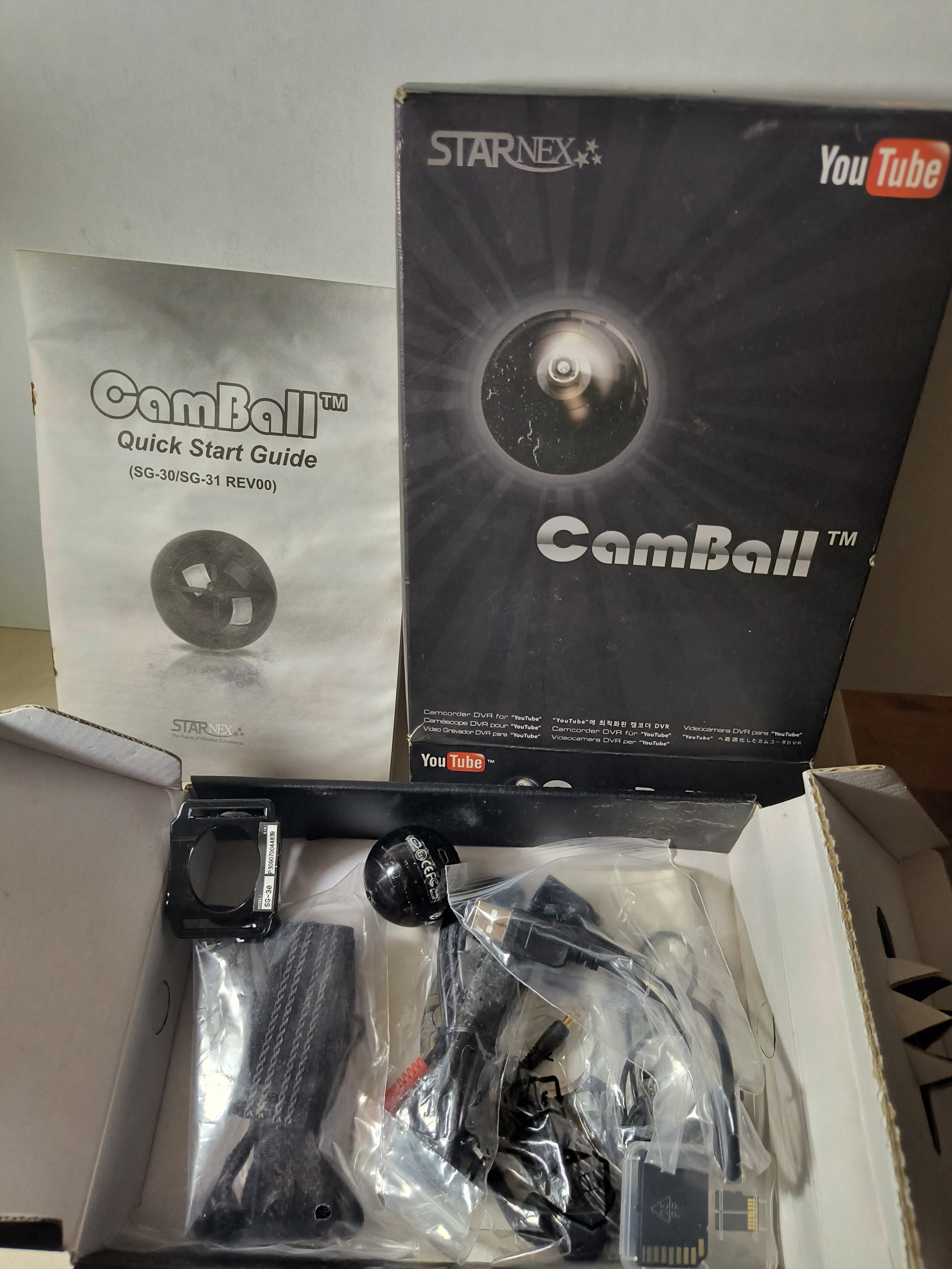 Starnex CamBall SG-30 Wearable Mini Camcorder DVR Box Set!
