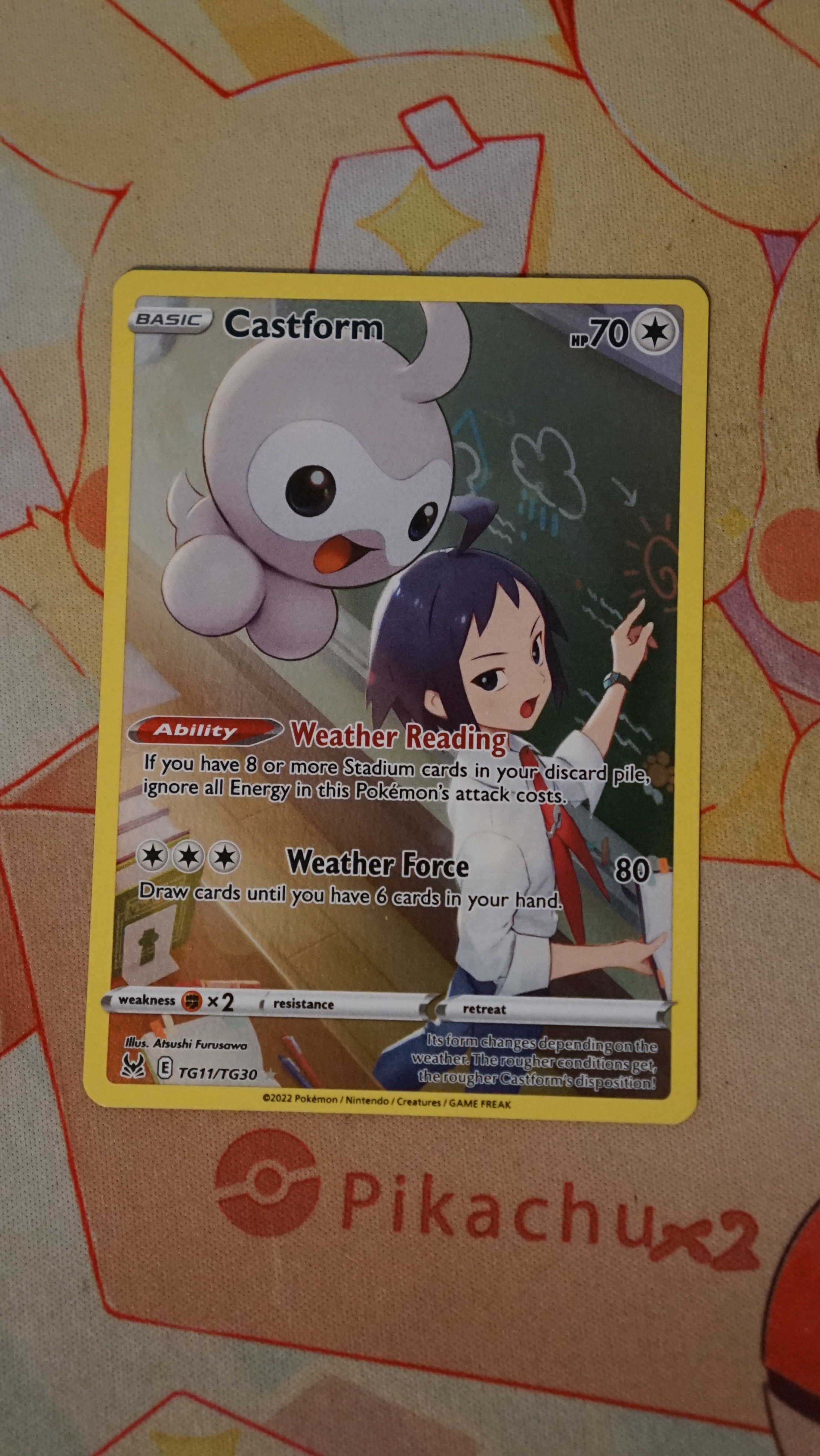 Pokemon Castform TG11/TG30 Lost Origin Trainer Gallery NM - photo 3