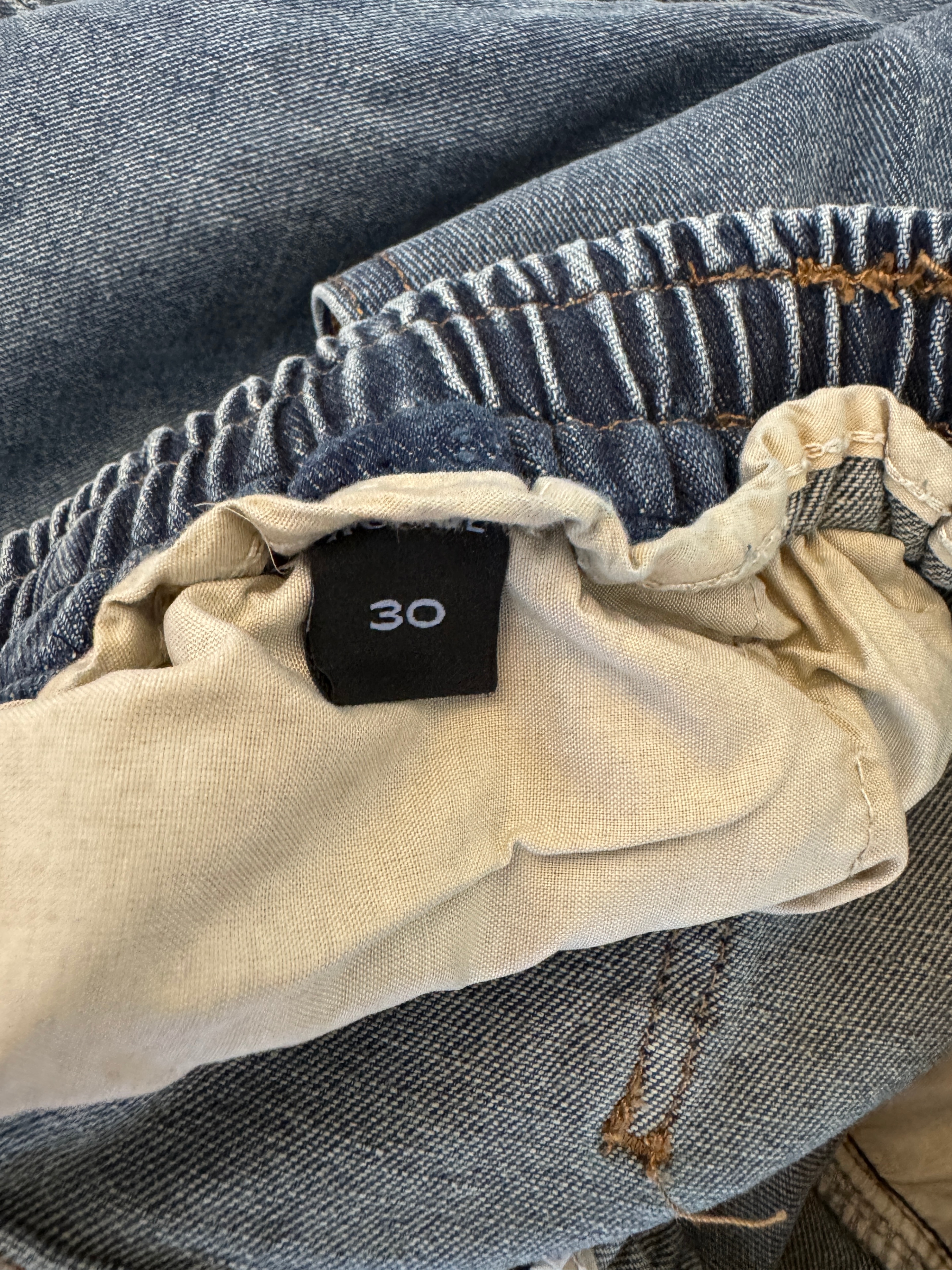 Jorts with Elastic Waistband and Drawstring - photo 3