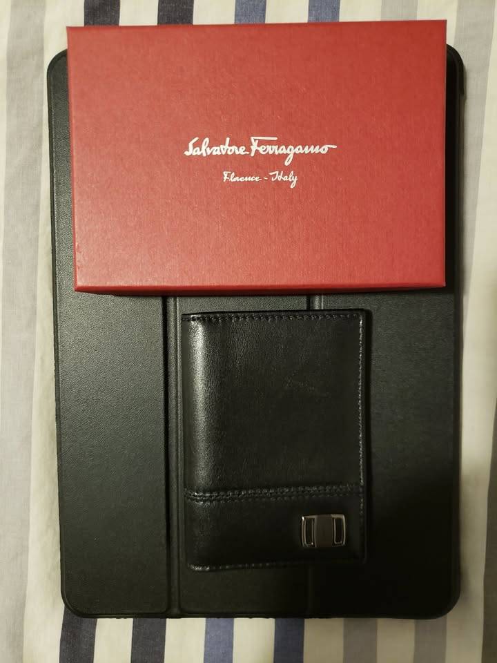 Salvatore Ferragamo leather card case wallet.