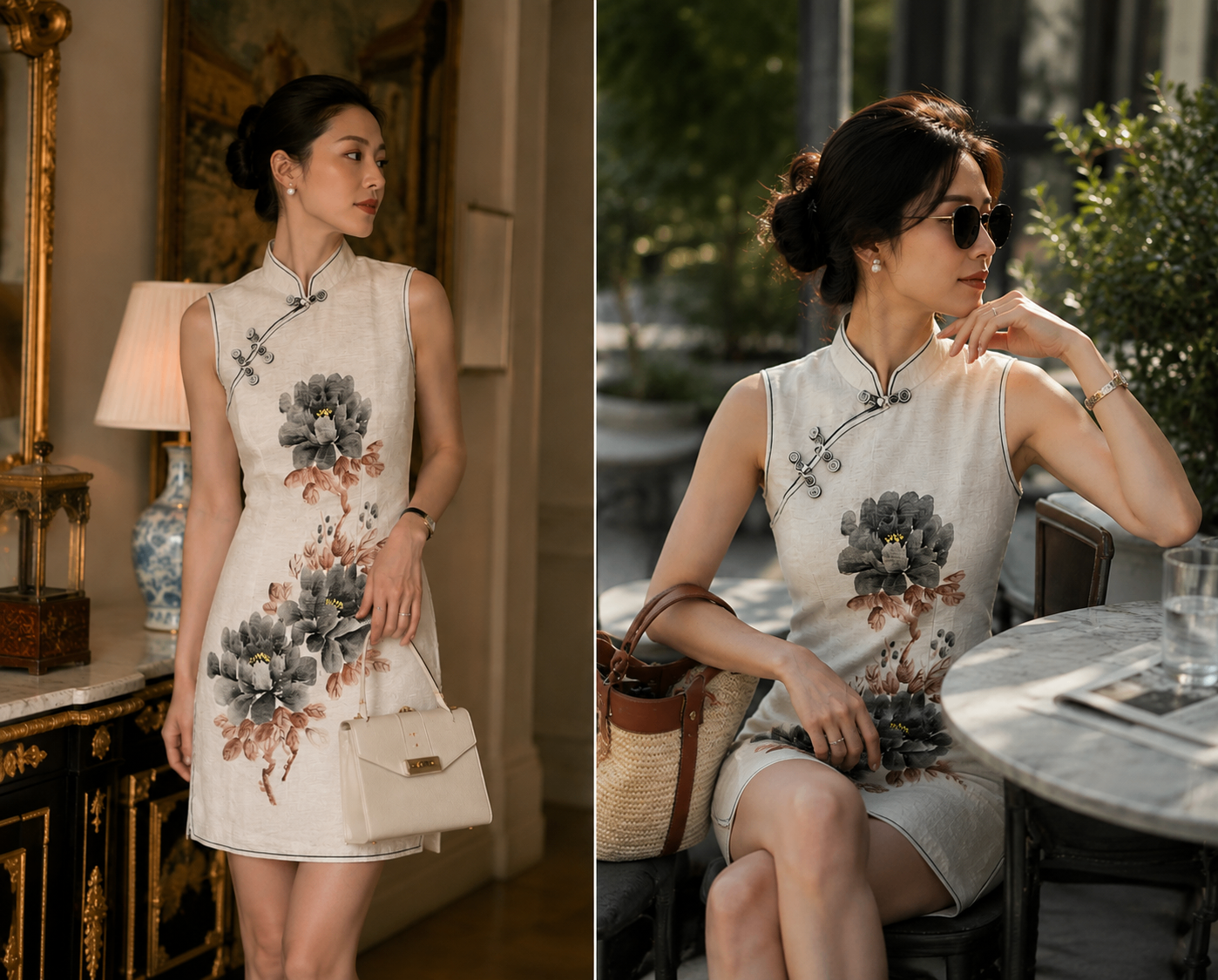 Elegant Asian-Inspired Cheongsam Dress: XS-S