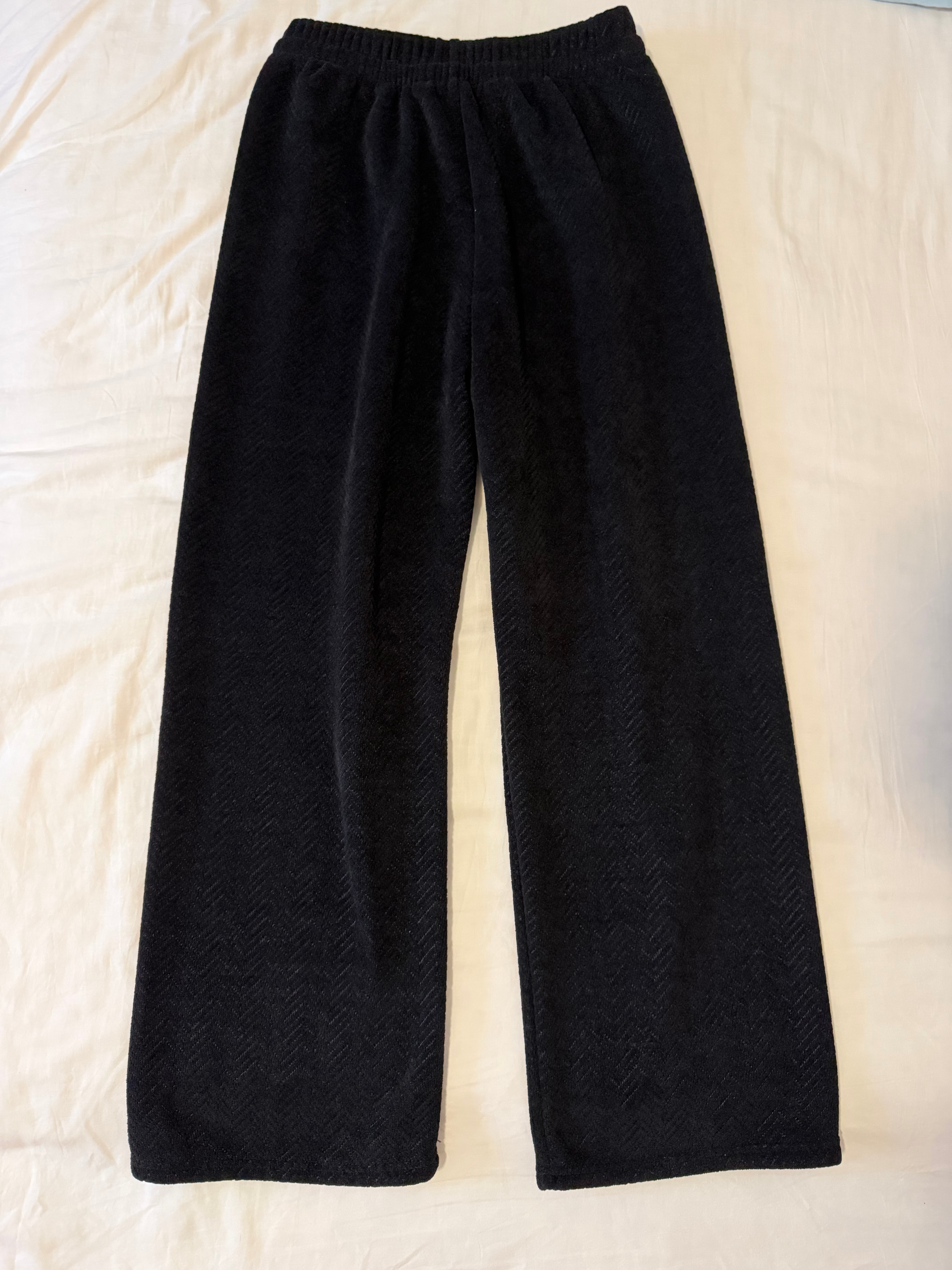 Women’s Black Winter Wide-Leg Pants – Warm & Thick - photo 2